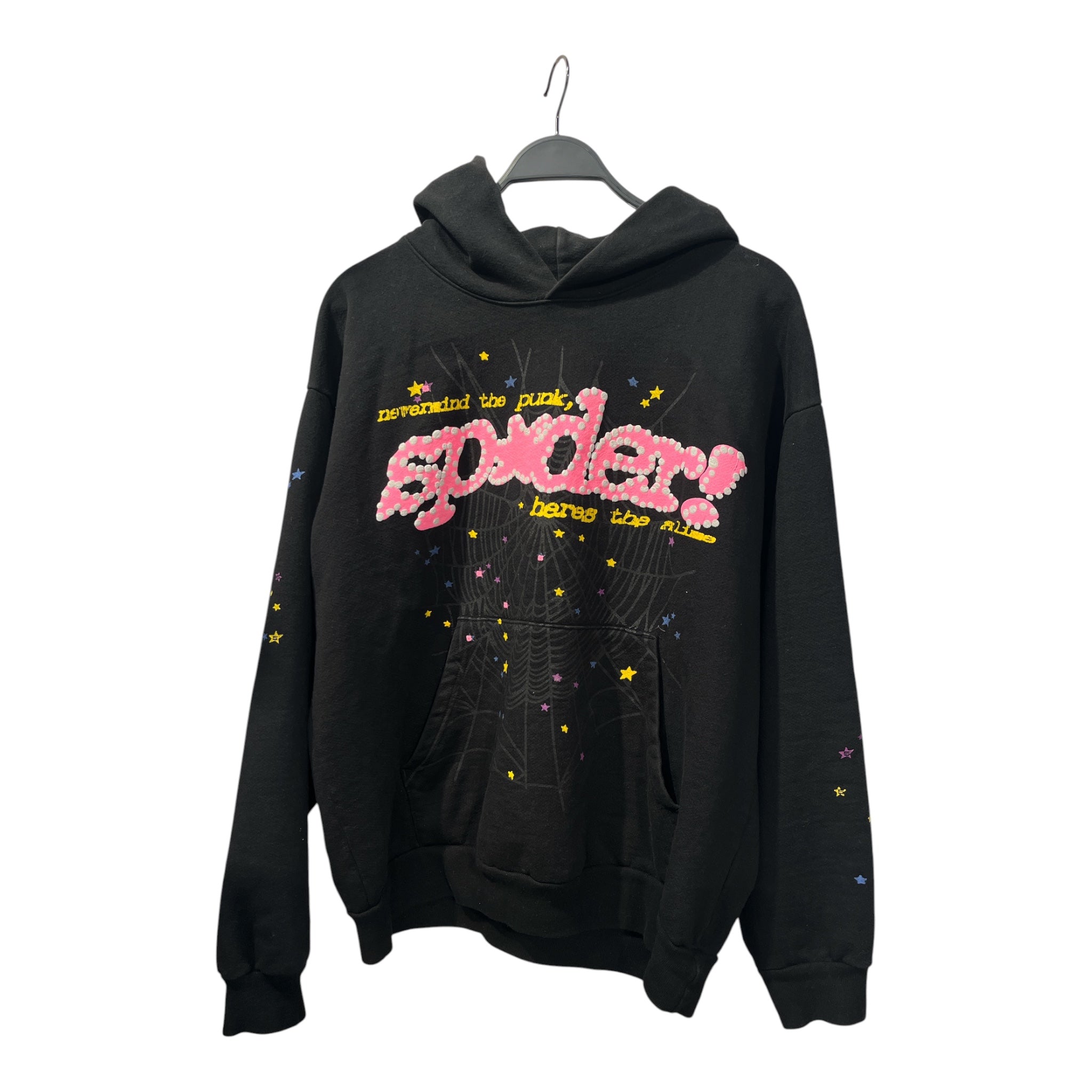 Sp5der/Hoodie/L/All Over Print/Cotton/BLK/BLACK P*NK V2 view 1