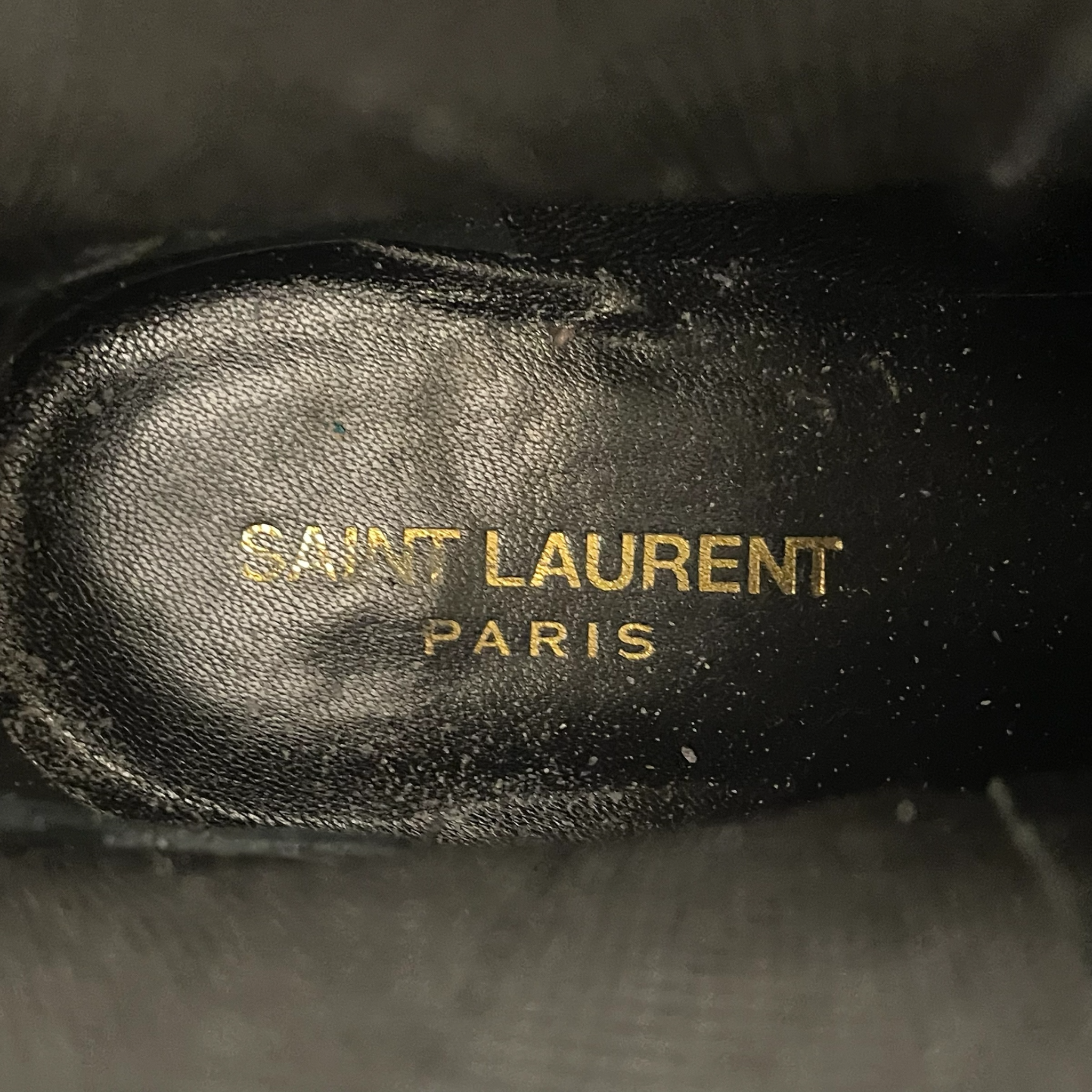 SAINT LAURENT/Chelsea Boots/EU 38/Suede/GRY/TWO MESH SLITS view 3