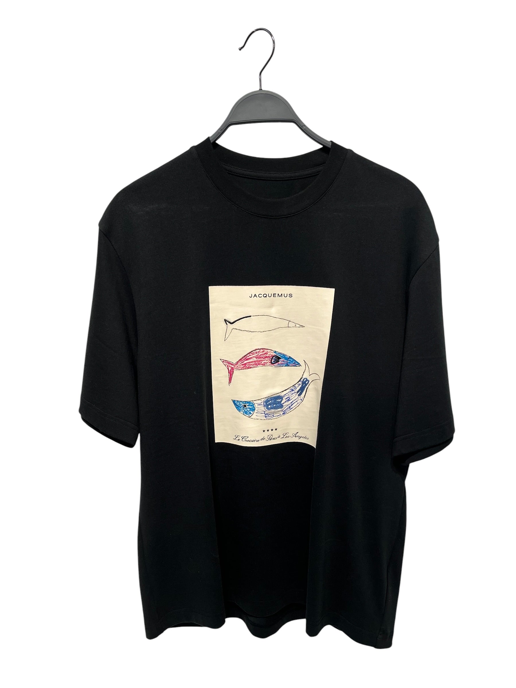 JACQUEMUS/T-Shirt/Cotton/WHT/Turtle Neck/FISH ILLUSTRATION TSHIRT view 1