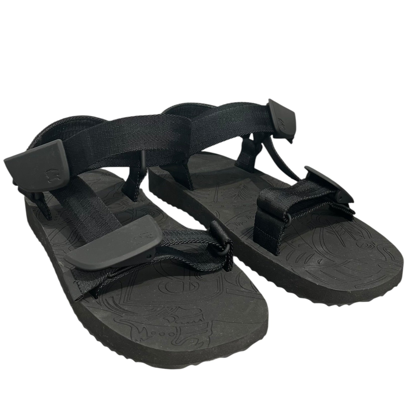 BURBERRY/Sandals/EU 46/Cotton/BLK/SLAB SANDALS view 1