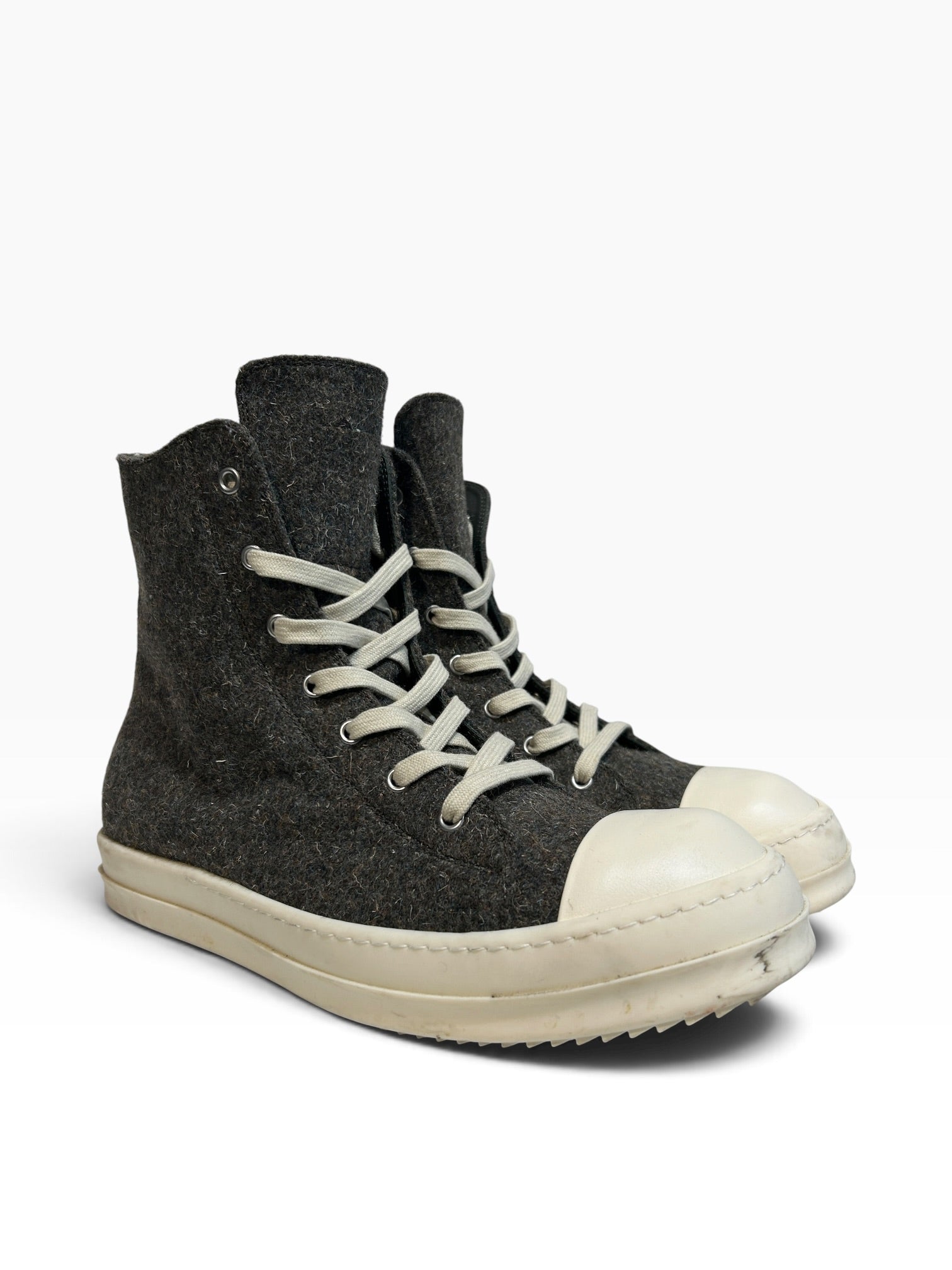 Rick Owens/Hi-Sneakers/EU 43/Wool/GRY/RAMONE view 1