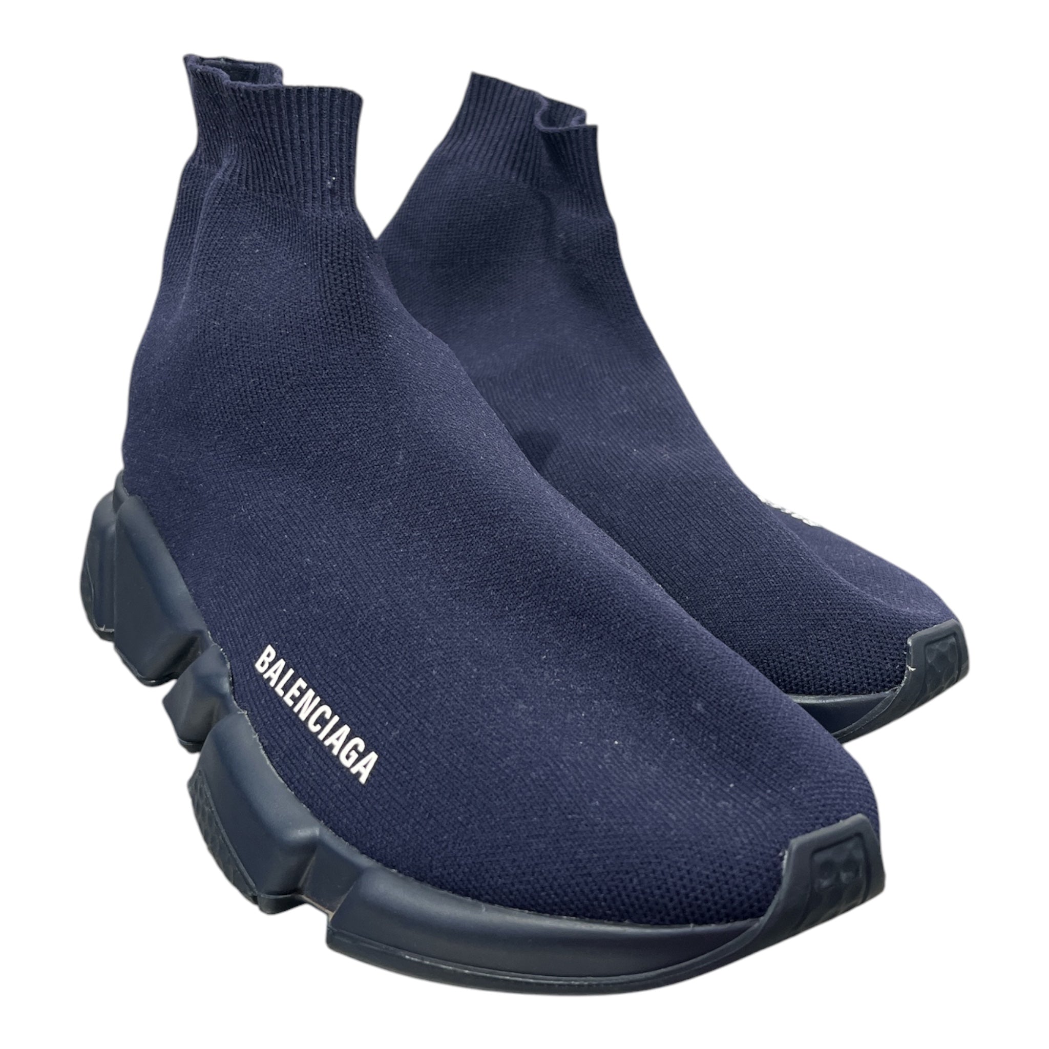 BALENCIAGA/Hi-Sneakers/US 7/Cotton/NVY/SOCKSHOES view 1