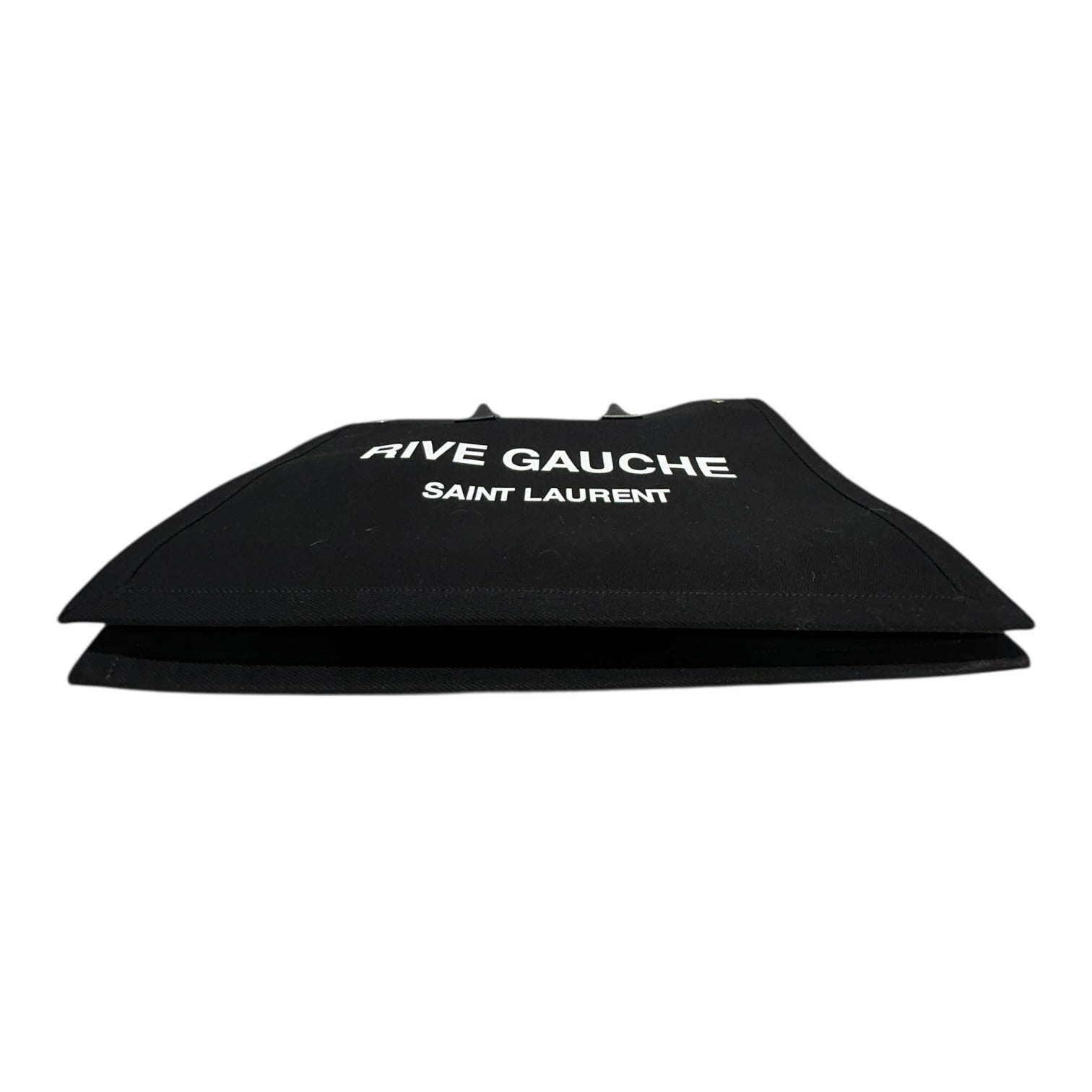 SAINT LAURENT/Tote Bag/Cotton/BLK/RIVE GAUCHE TOTE CANVAS view 3