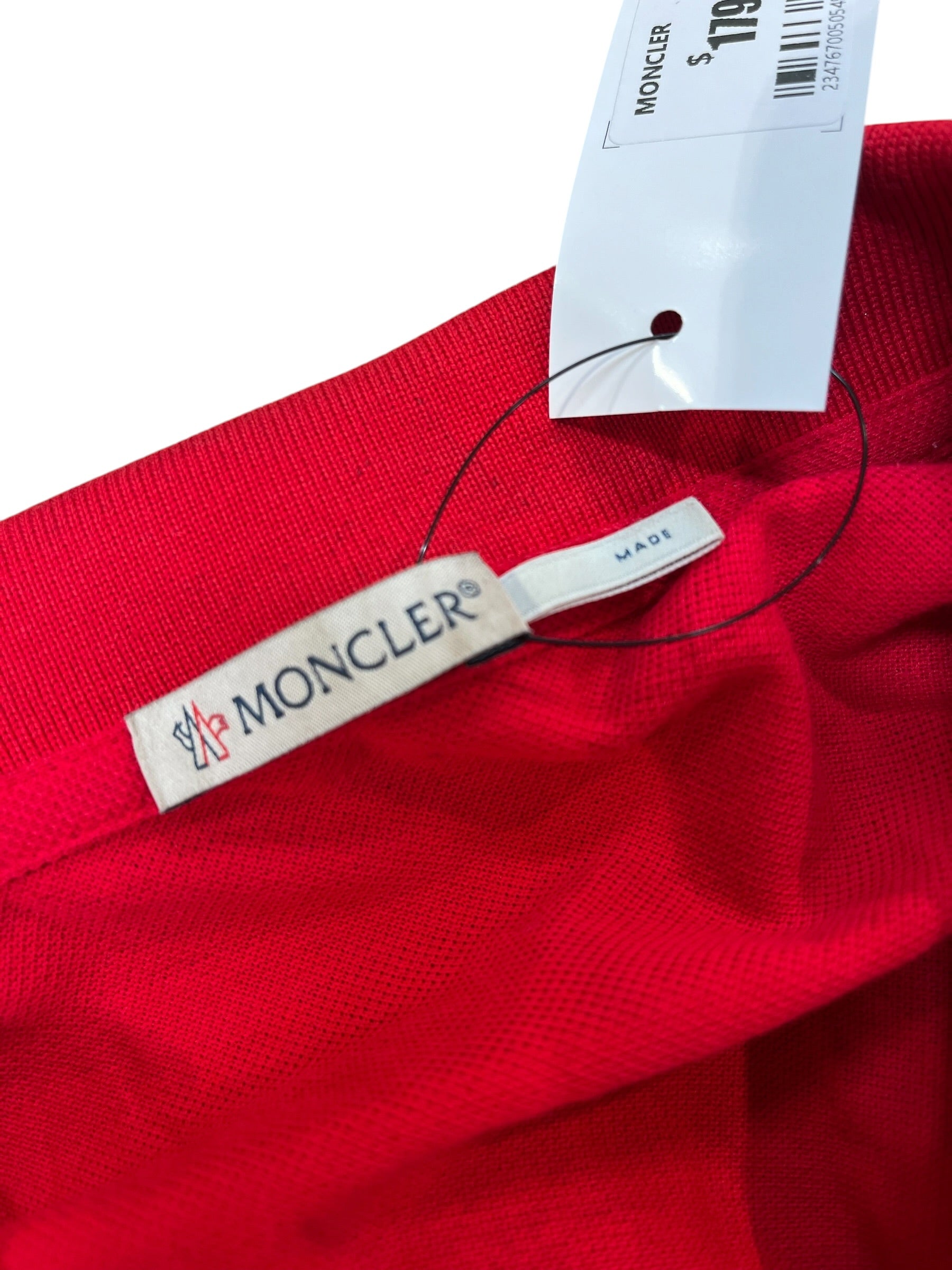 MONCLER/SS Shirt/XXL/Nylon/RED/White patch on front view 3
