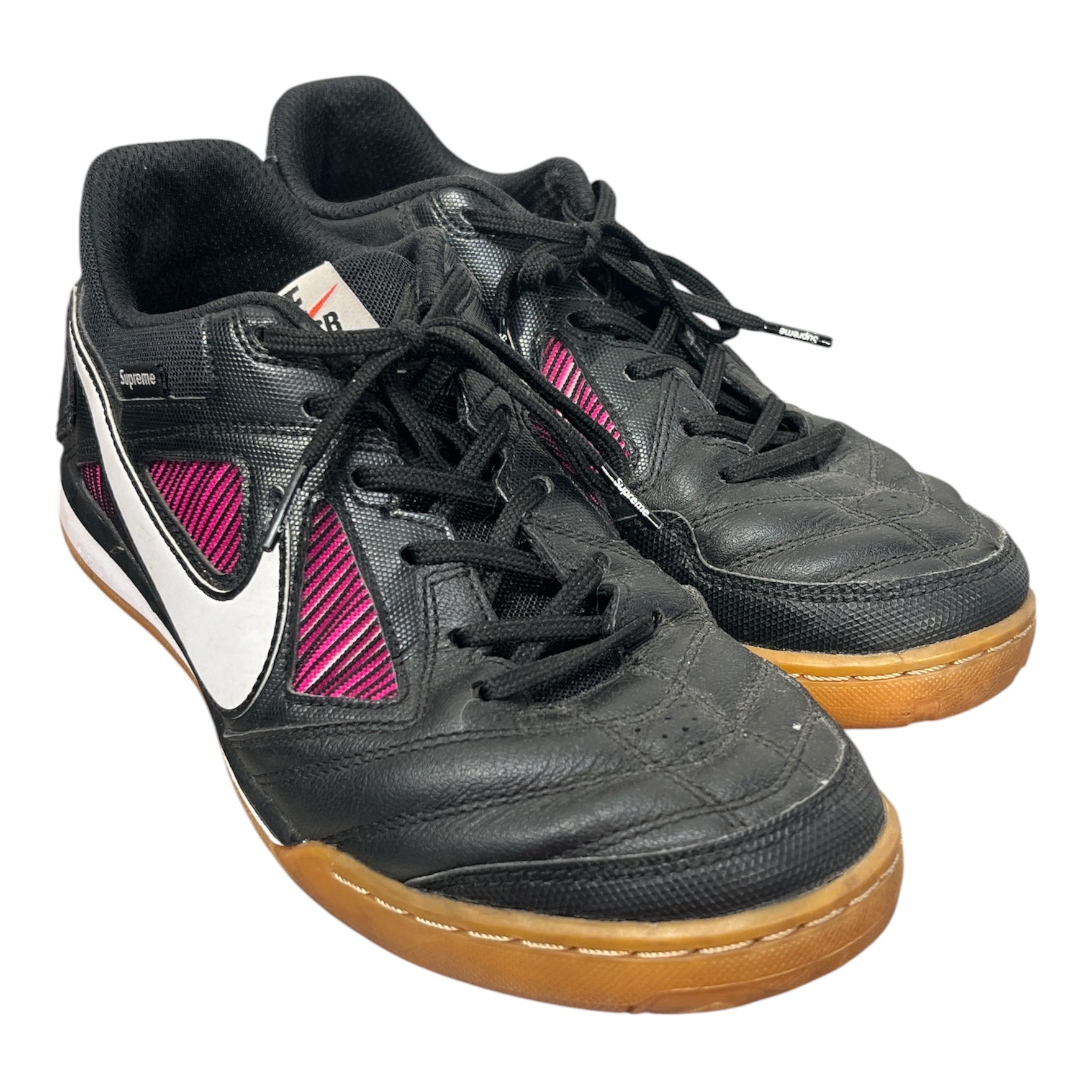 NIKE/Low-Sneakers/US 8.5/Leather/BLK/SUPREME X NIKE SB GATO W/ PINK view 1