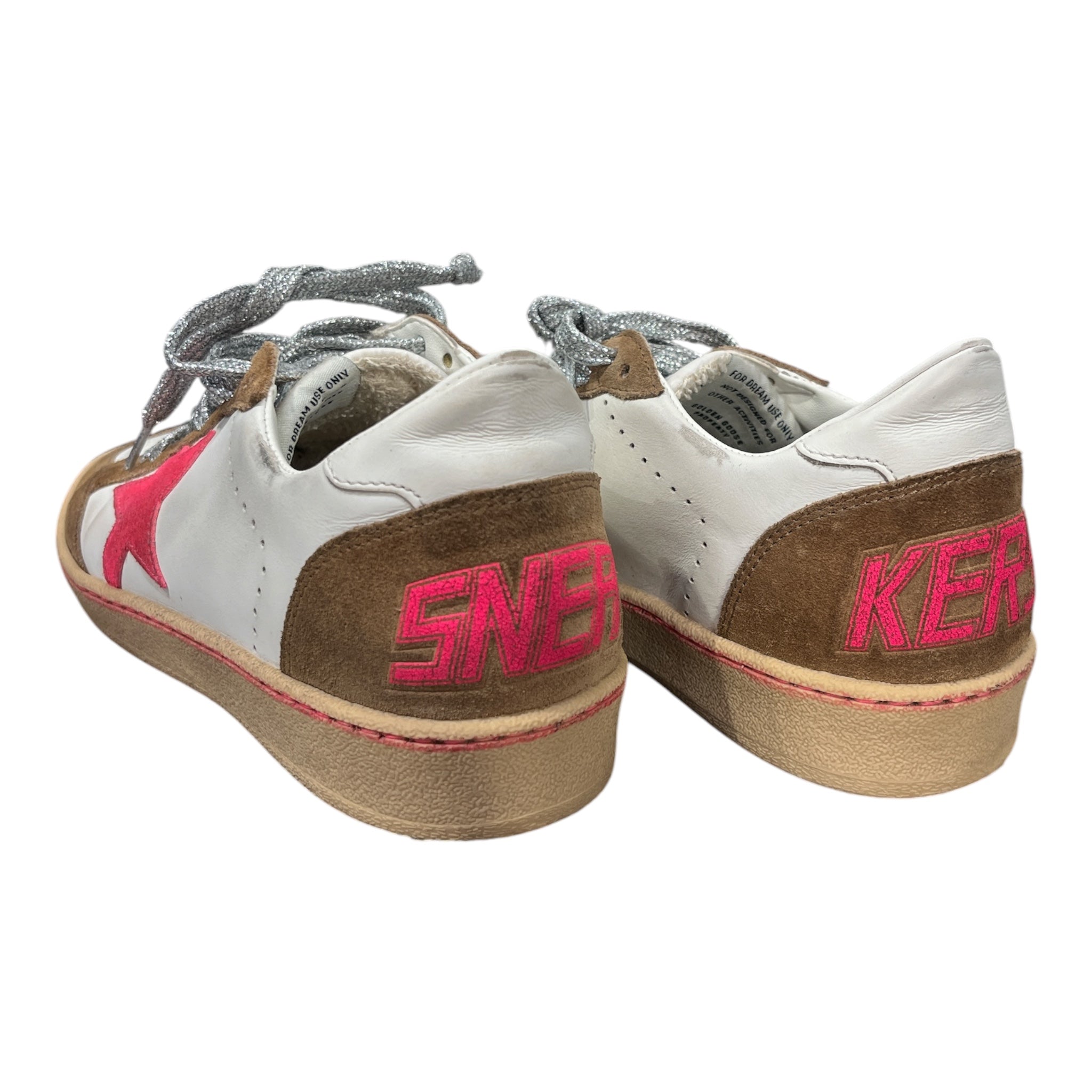 GOLDEN GOOSE/Low-Sneakers/EU 37/WHT/BROWN SUEDE PINK STAR view 2