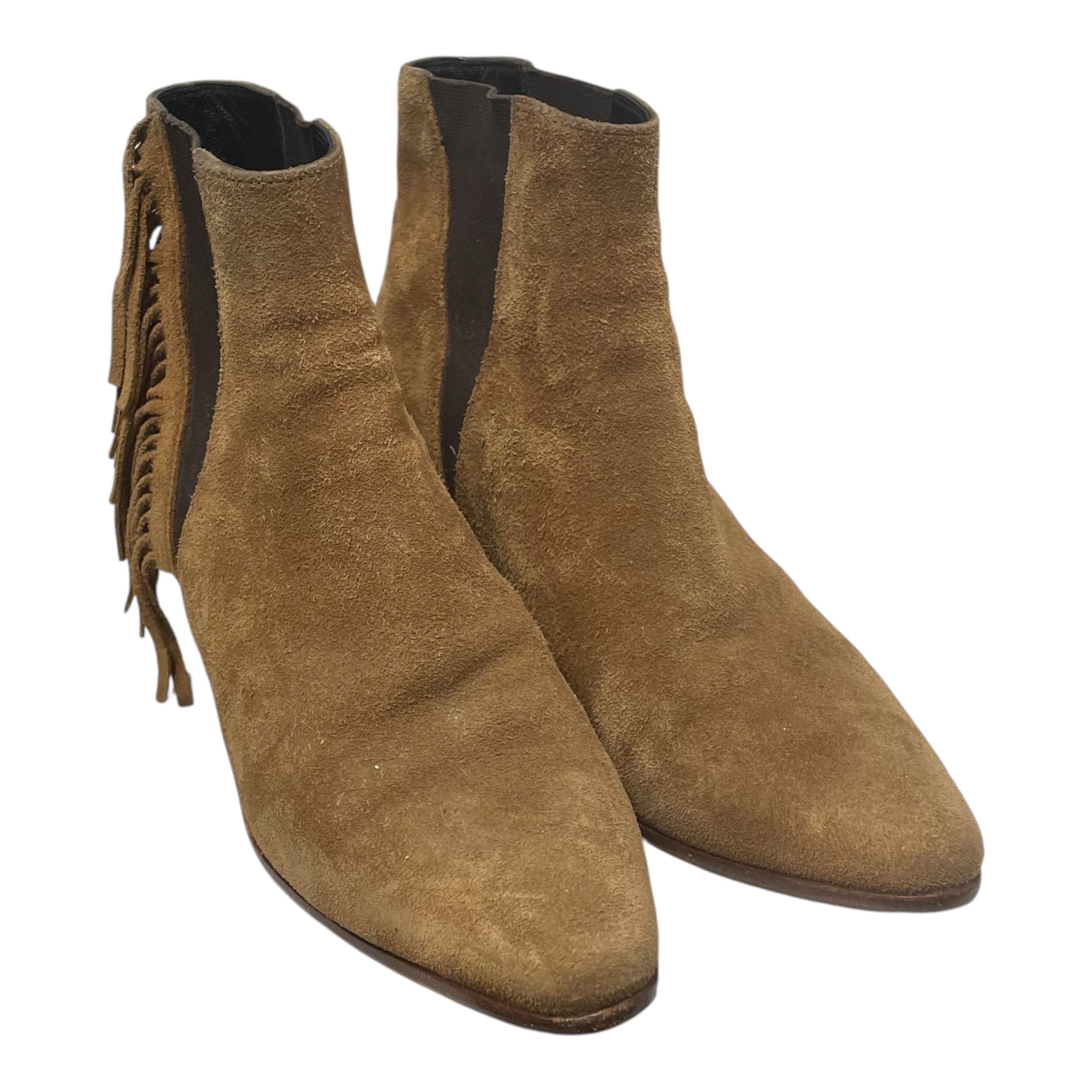 SAINT LAURENT/Heels/EU 36/Suede/CML/CHELSEA W FRINGE view 1