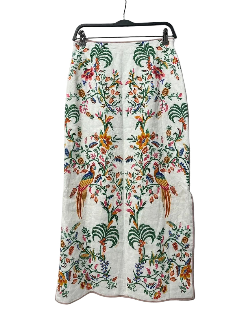 FARM Rio/Long Skirt/S/Floral Pattern/Linen/FLORAL LINEN SKIRT BNWT view 2