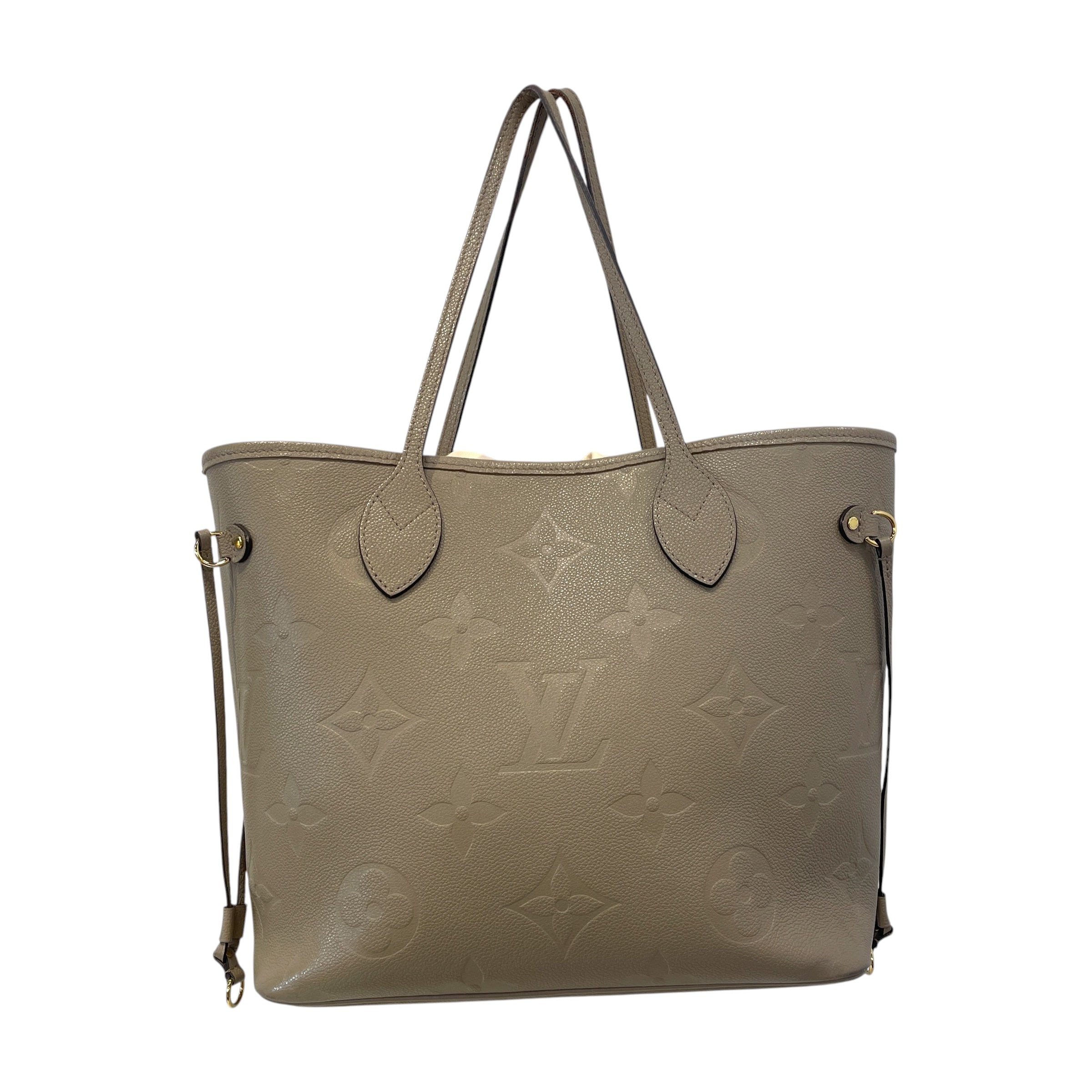 LOUIS VUITTON/Tote Bag/Monogram/Leather/BEG/neverfull mm w/pouch empreinte view 2