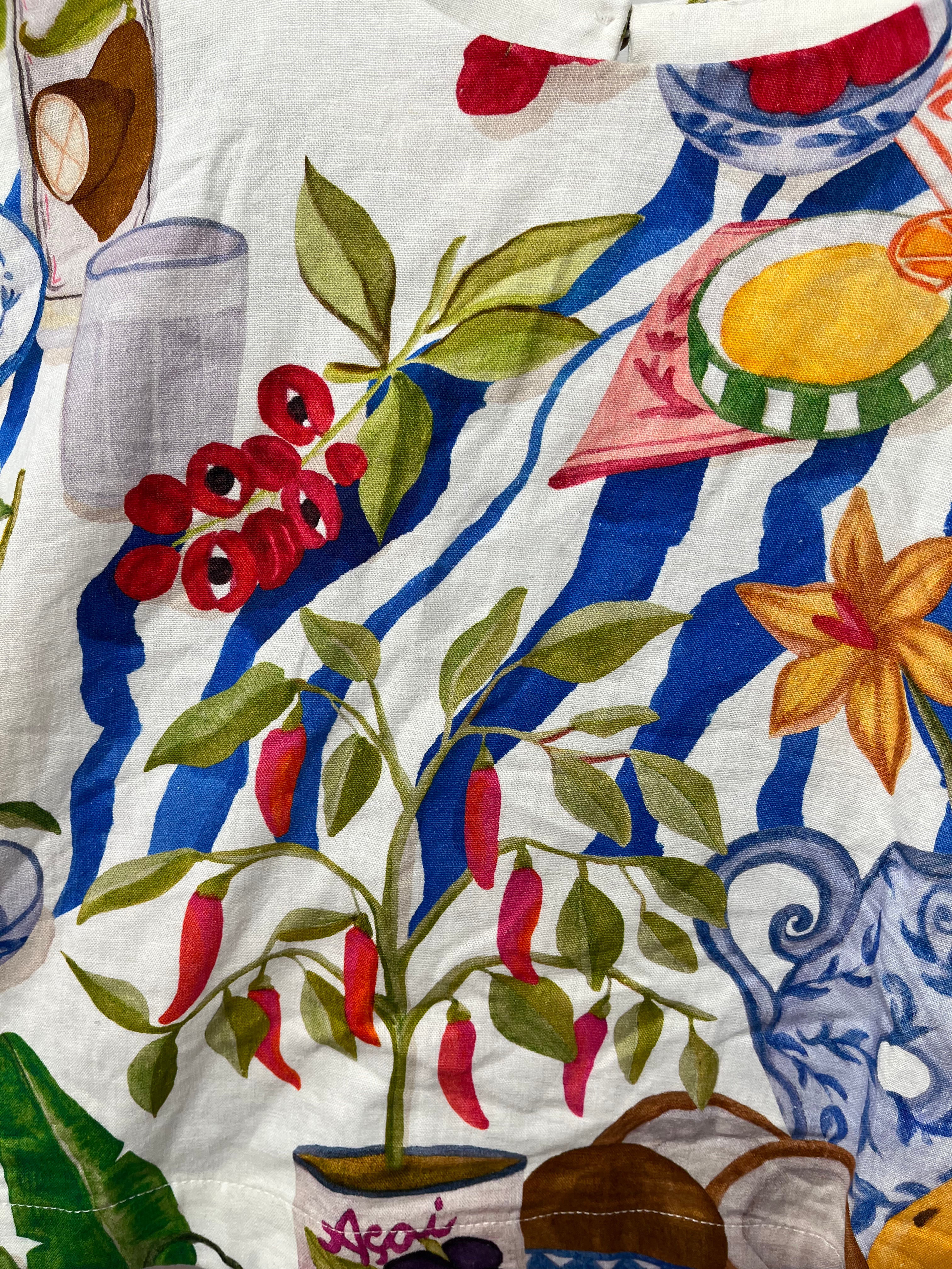 FARM Rio/Vest/S/Floral Pattern/Linen/WHT/FRUIT PRINT VEST BLOUSE view 5