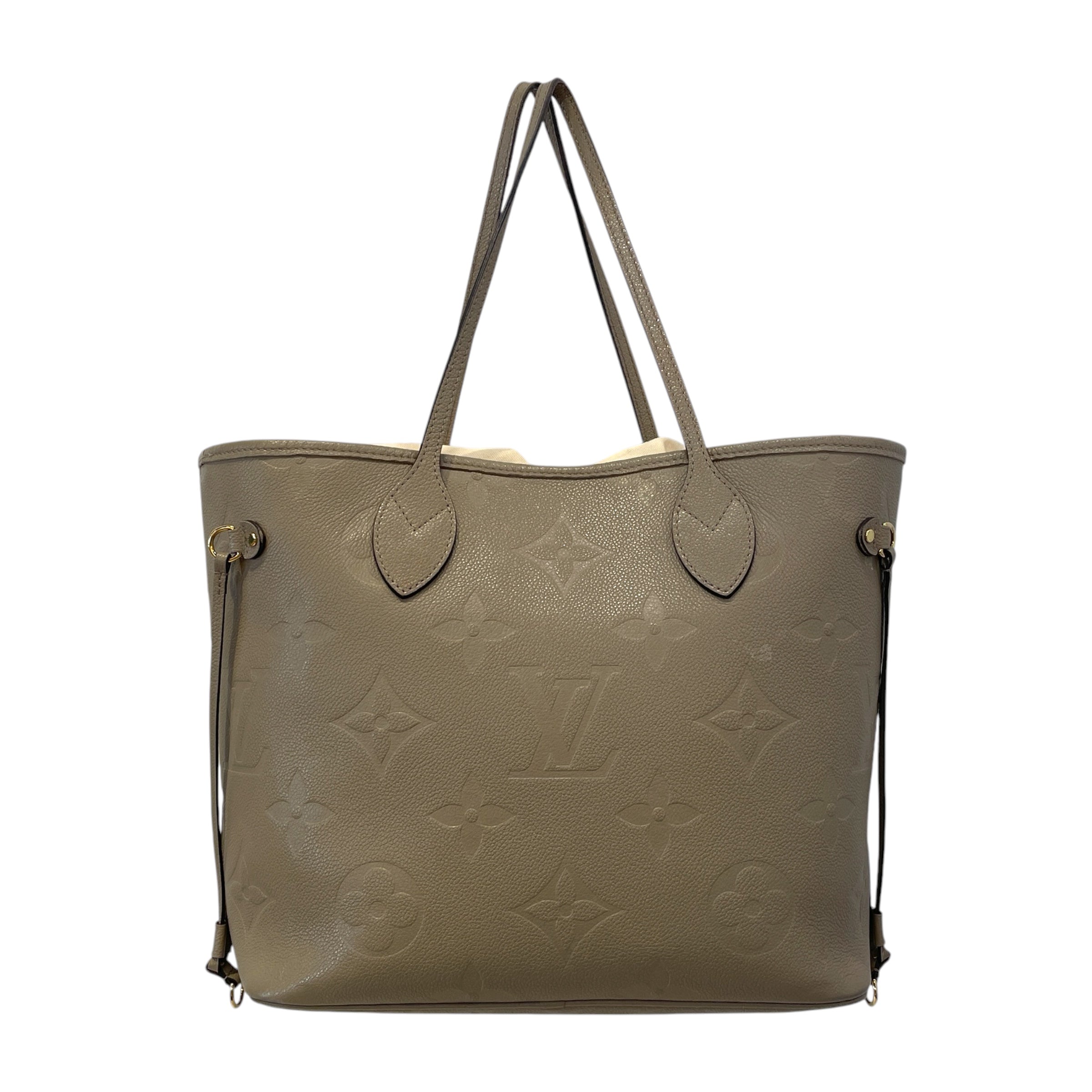 LOUIS VUITTON/Tote Bag/Monogram/Leather/BEG/neverfull mm w/pouch empreinte view 1