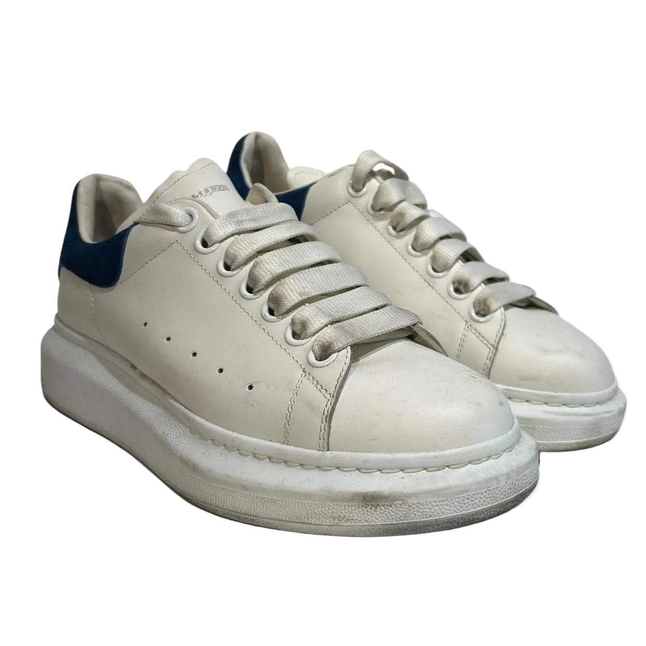 Alexander McQueen/Low-Sneakers/EU 38/Leather/WHT/oversized paris blue sneaker view 1