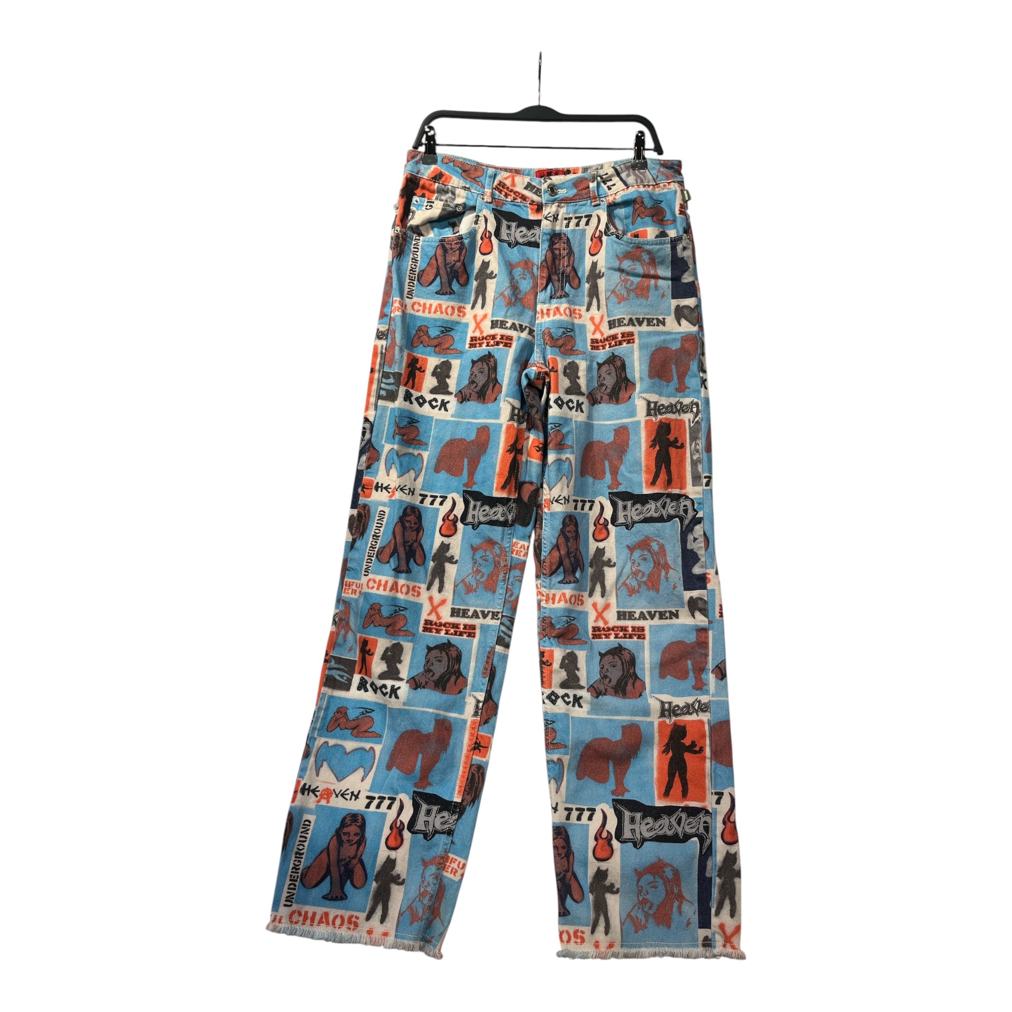Heaven By Marc Jacobs/Bootcut Pants/31/Denim/MLT/All Over Print/CHAOS PRINTED DENIM view 1