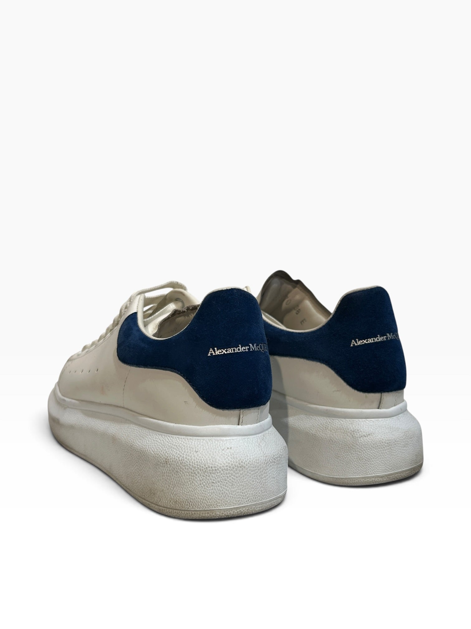 Alexander McQueen/Low-Sneakers/EU 38/Leather/WHT/oversized paris blue sneaker view 2