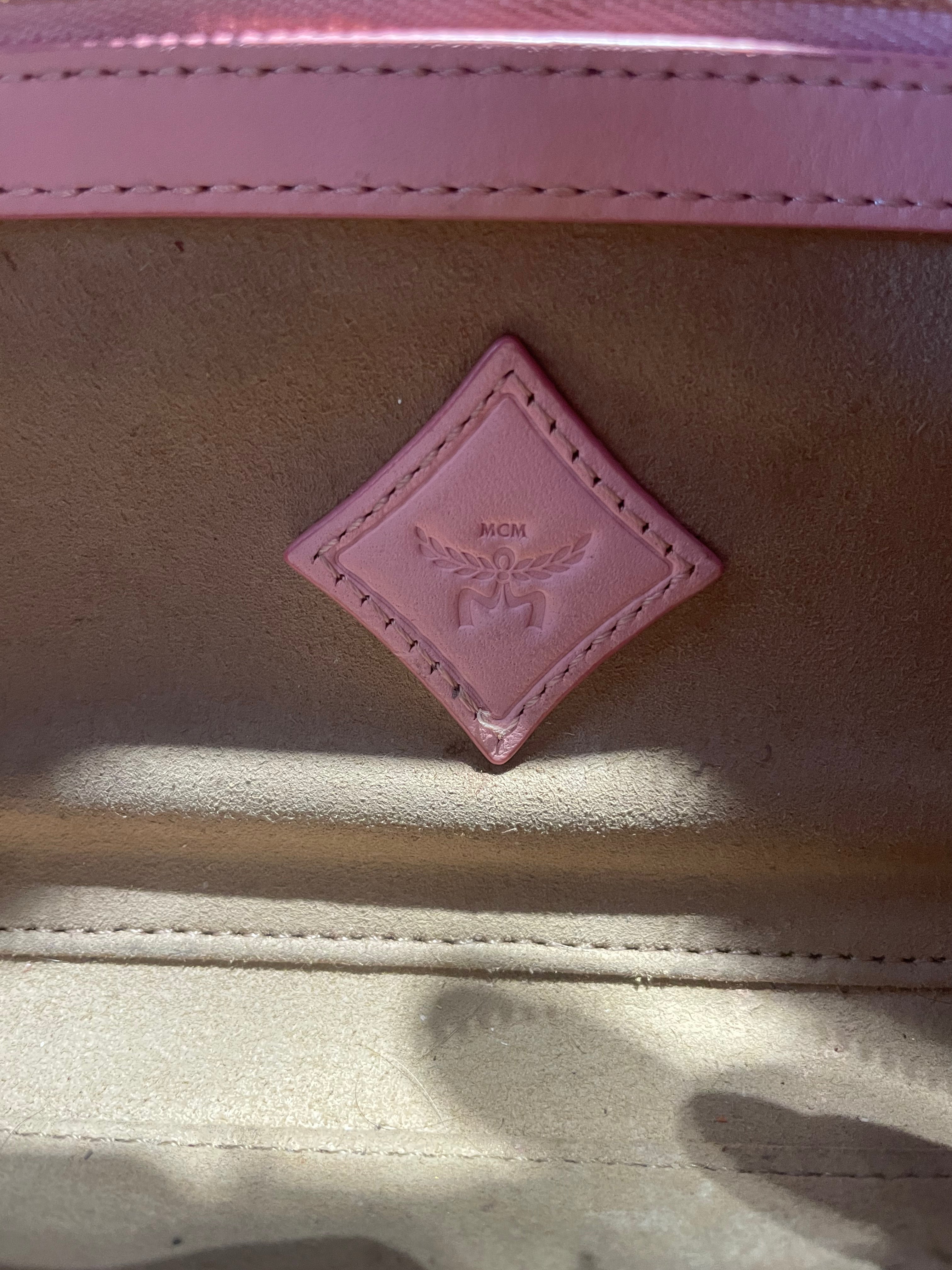 MCM/Hand Bag/Monogram/Leather/PNK/Small Ella Boston view 3