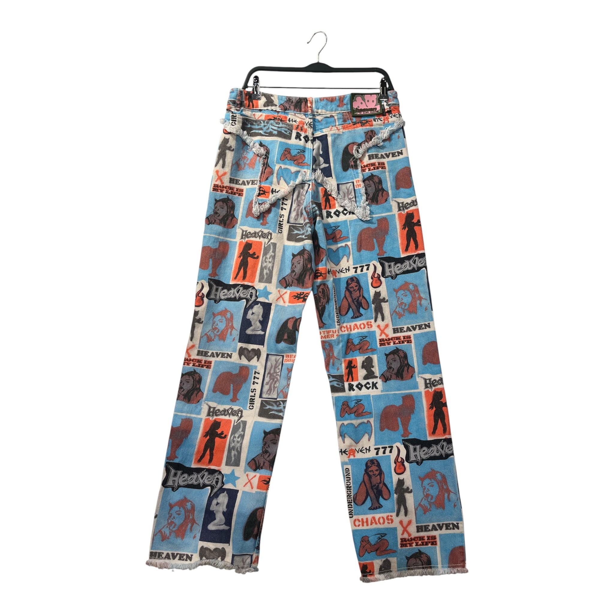Heaven By Marc Jacobs/Bootcut Pants/31/Denim/MLT/All Over Print/CHAOS PRINTED DENIM view 2