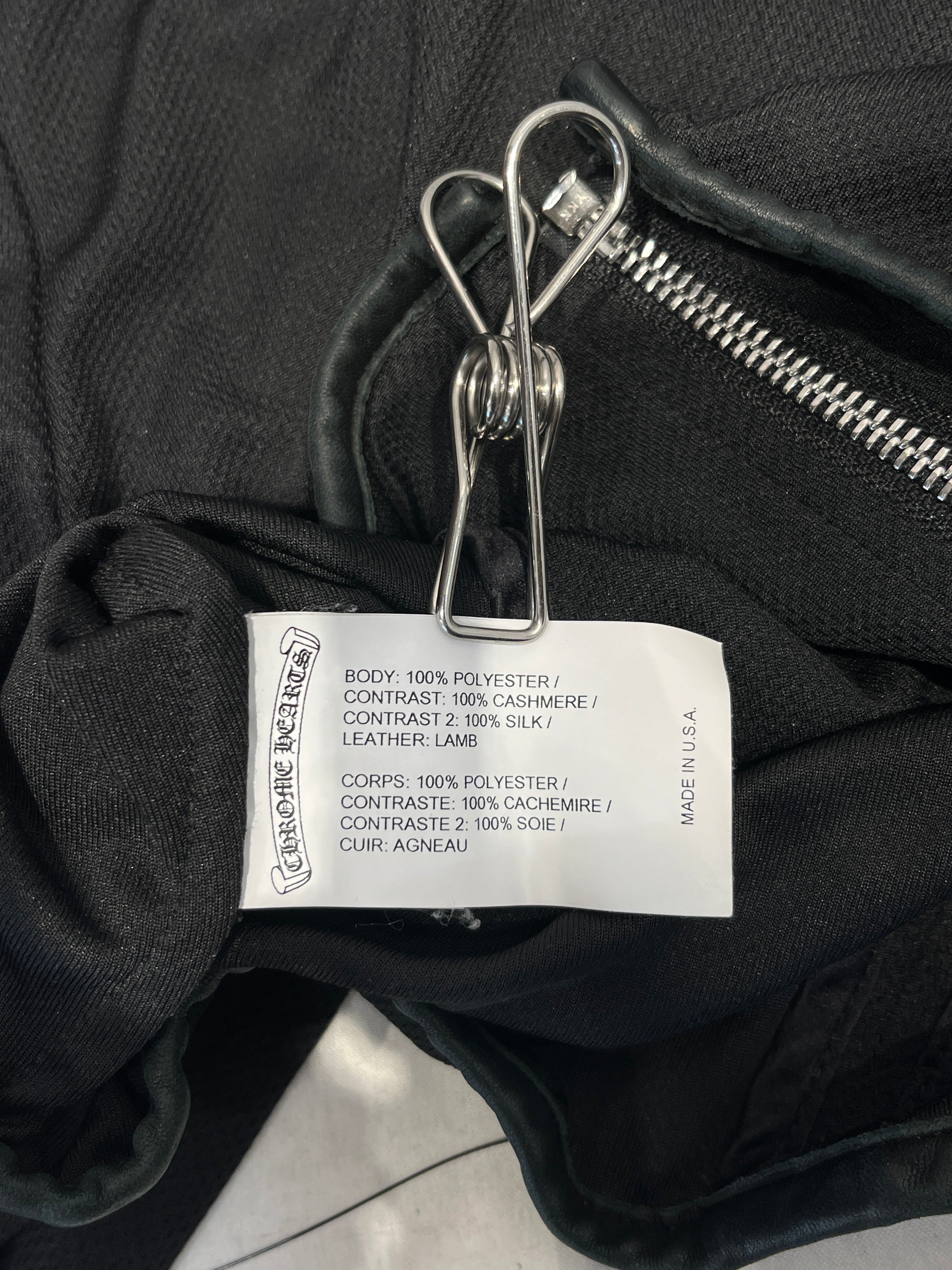CHROME HEARTS/Zip Up Hoodie/XS/Nylon/BLK/ view 3