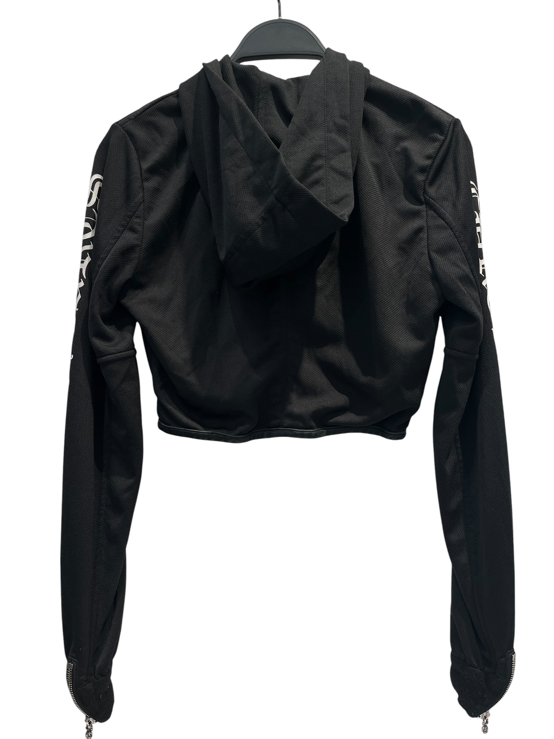 CHROME HEARTS/Zip Up Hoodie/XS/Nylon/BLK/ view 2