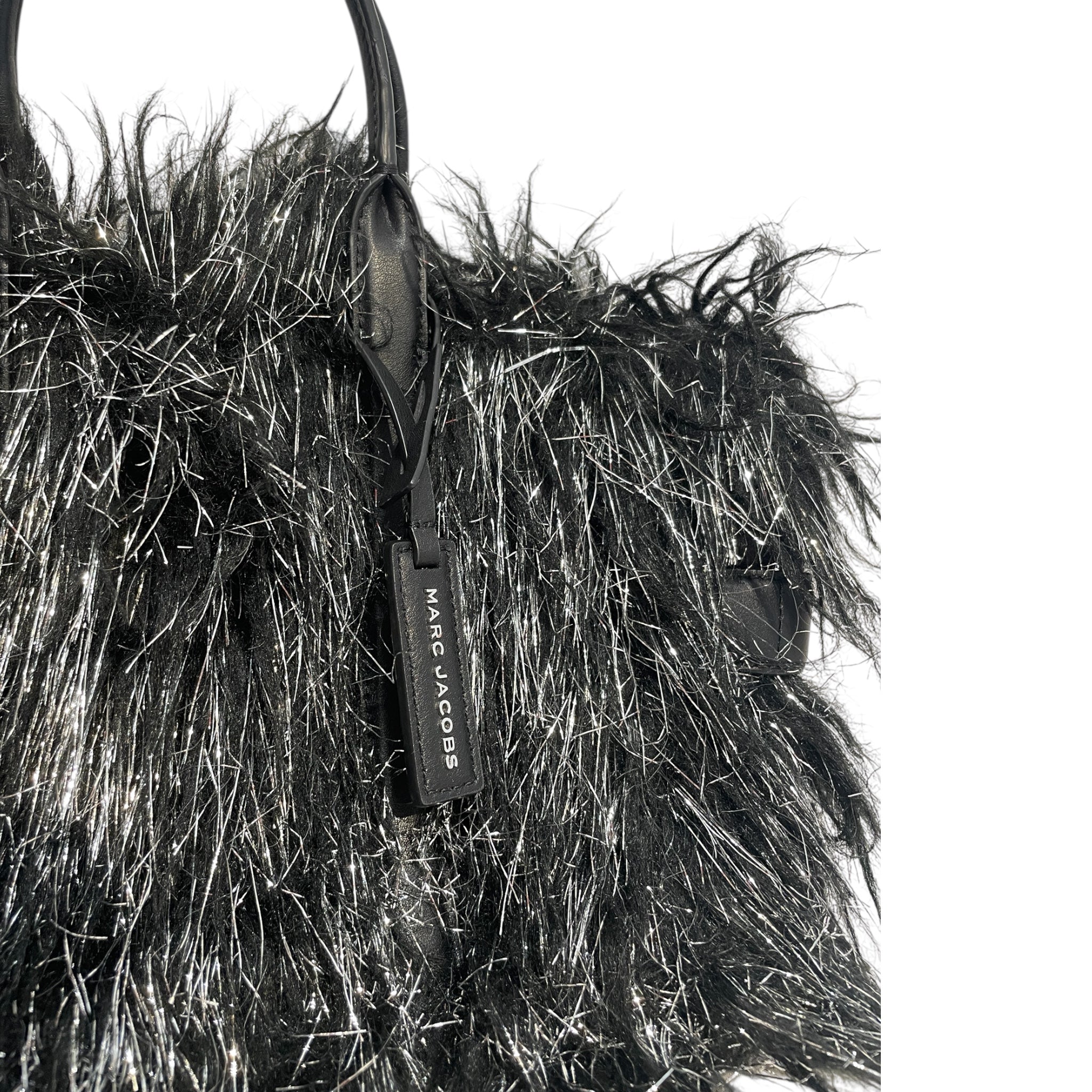 MARC JACOBS/Hand Bag/Fake Fur/BLK/Fur Hand Ba view 3
