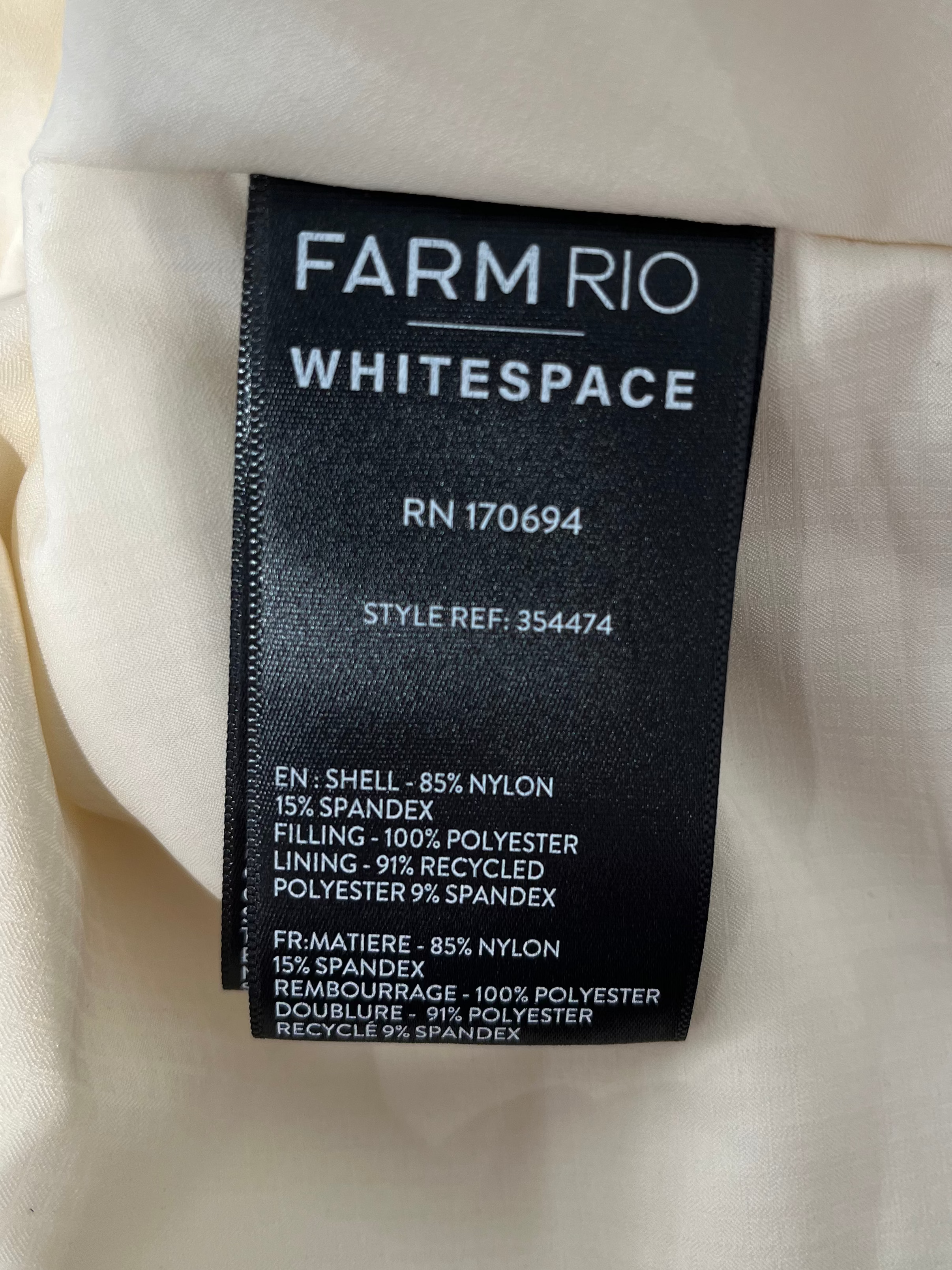 WHITESPACE/FARM Rio/Jumpsuits/S/Floral Pattern/Nylon/CRM/SKI JUMPSUIT BNWT view 4