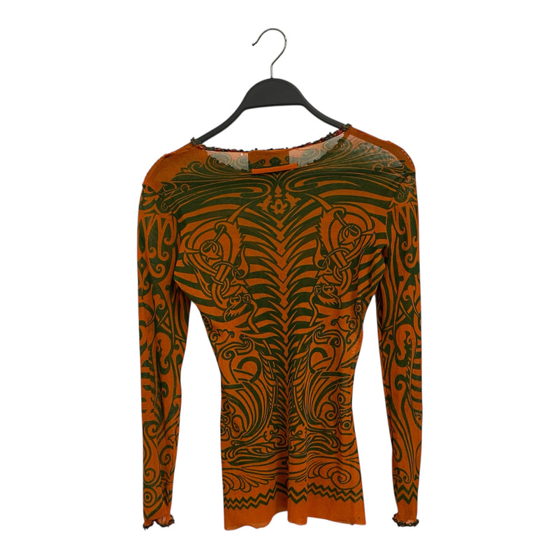 Jean Paul Gaultier/LS Cut & Sew/All Over Print/Rayon/ORN/TRIBAL PRINT