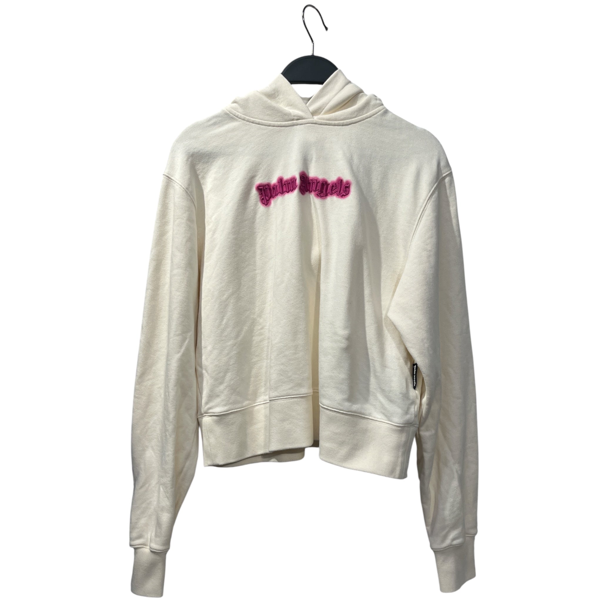 Palm Angels/Hoodie/S/Cotton/WHT/PINK PALM ANGEL LOGO view 1