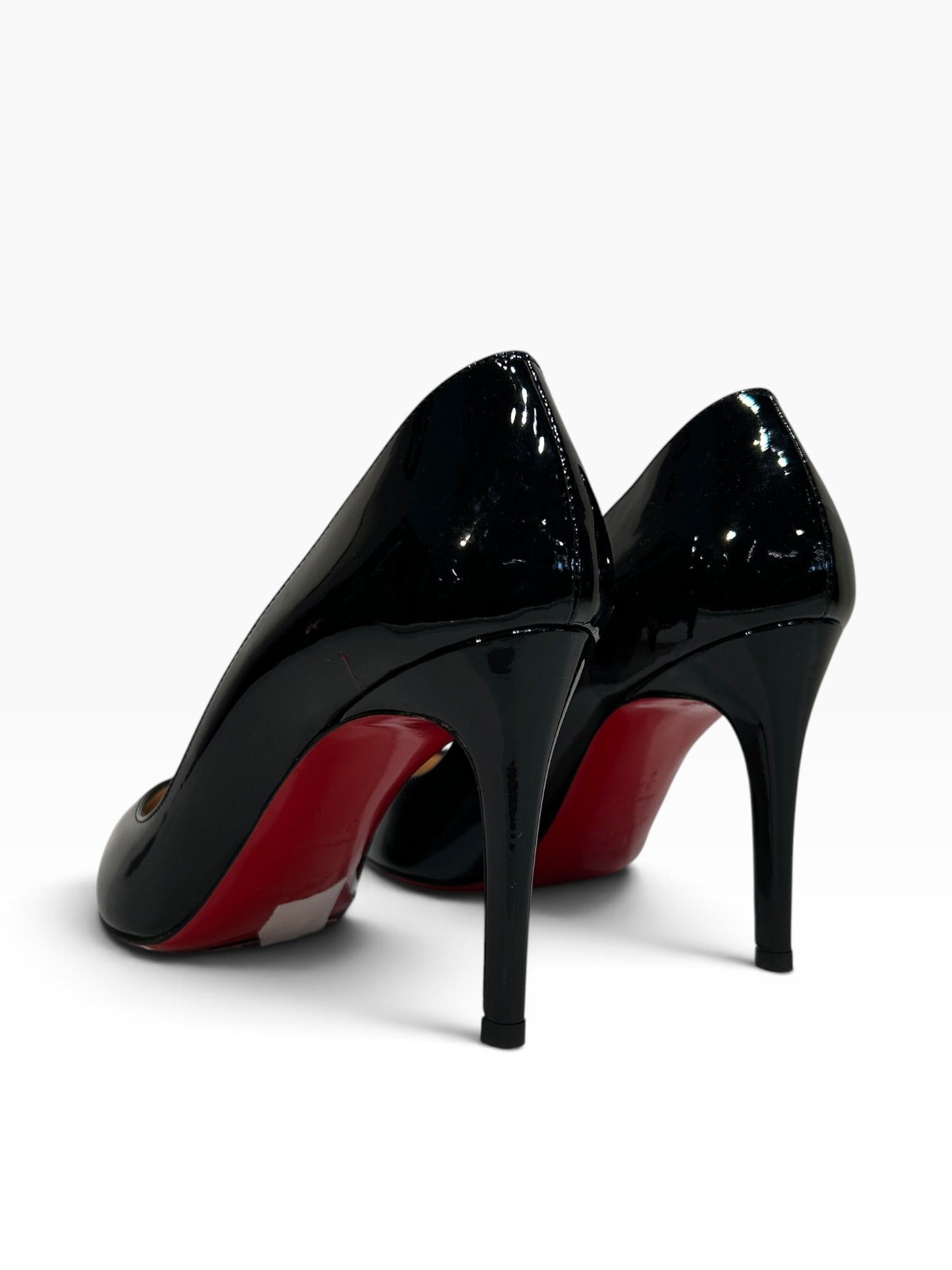 Christian Louboutin/Heels/EU 37.5/Leather/BLK/PIGALLE 85 PATENT CALF view 2