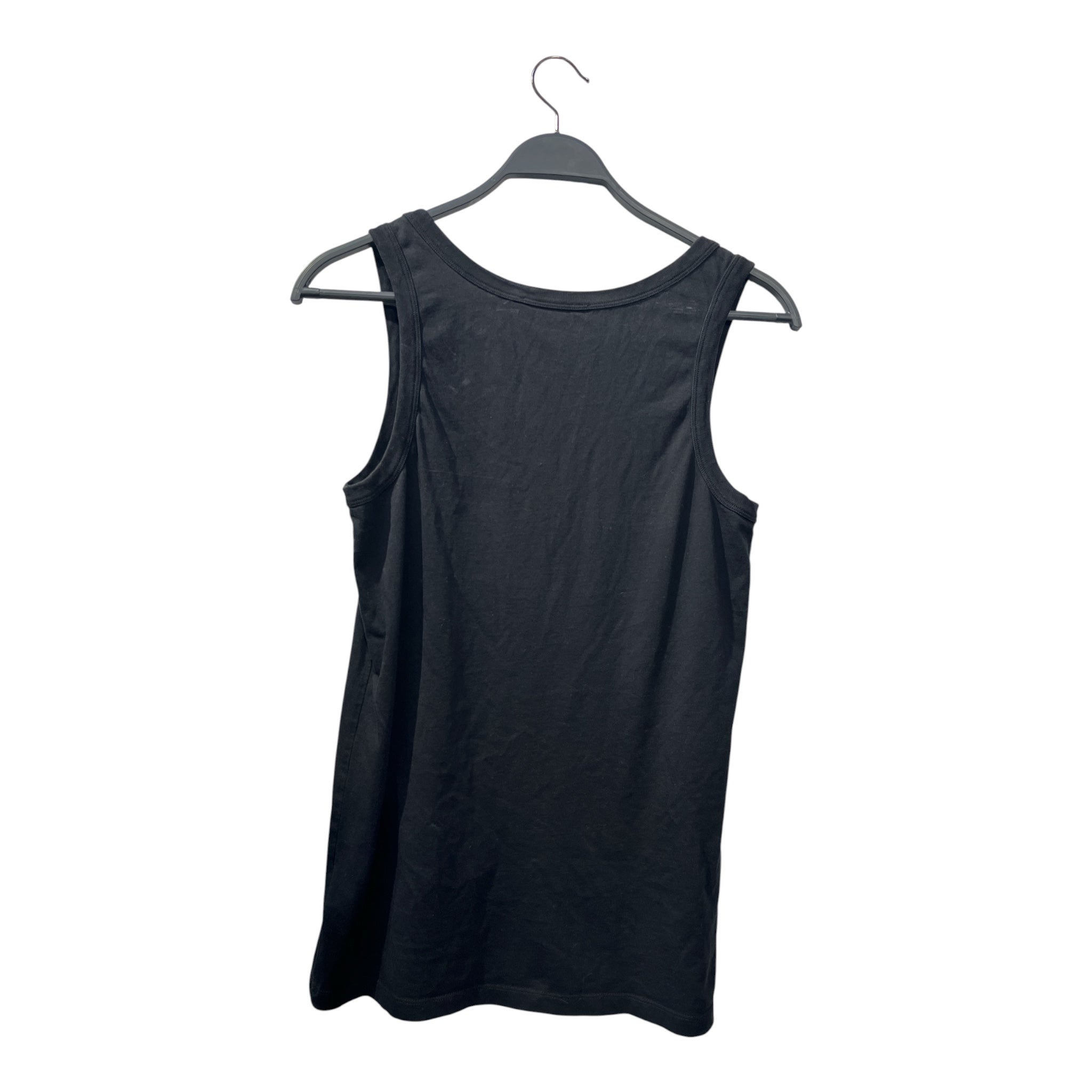 RAF SIMONS/Tank Top/L/Cotton/BLK/TONAL LOGO PATCH ON CHEST view 2