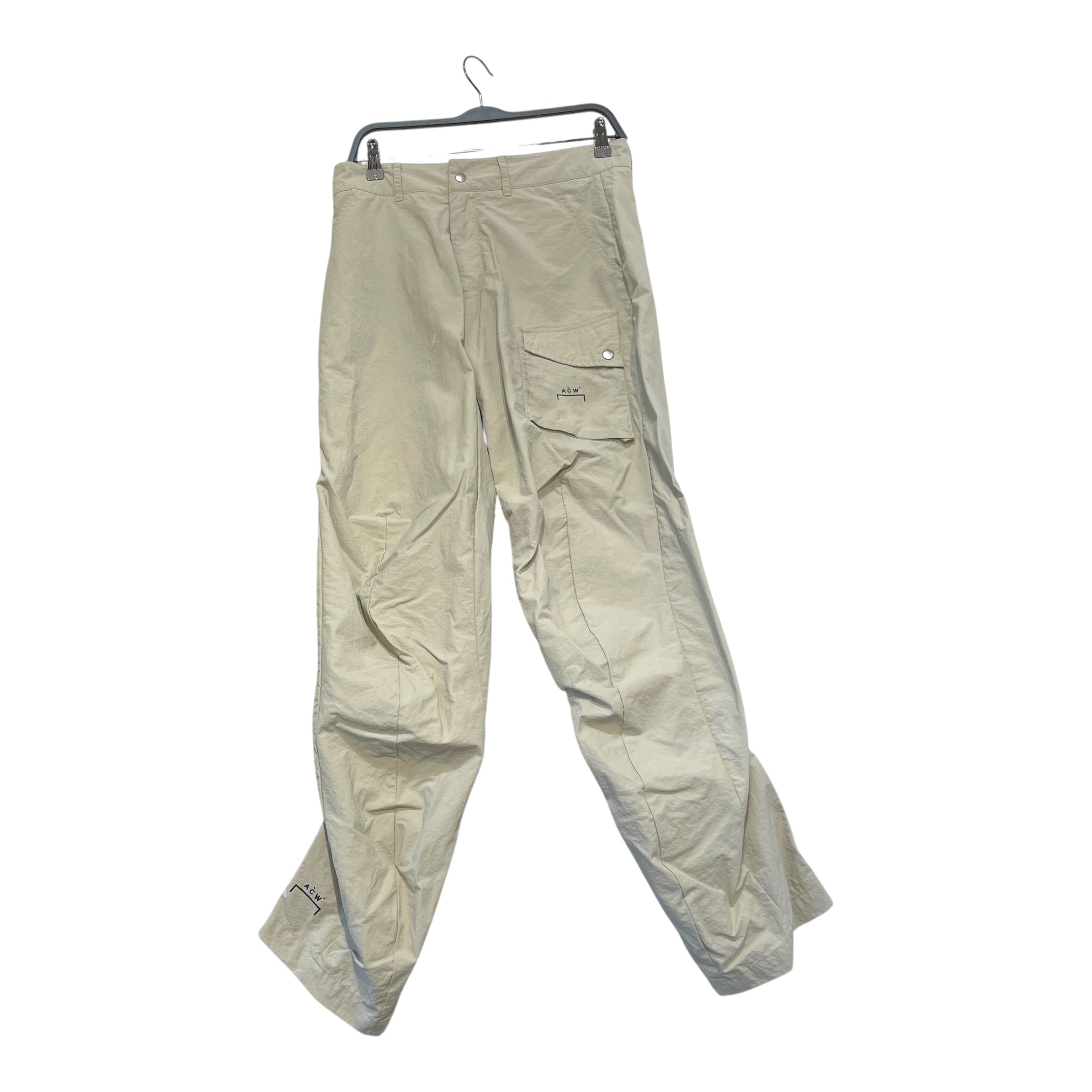A-COLD-WALL/Cargo Pants/S/Nylon/CRM/Bracket Taped Jogger Pants view 1