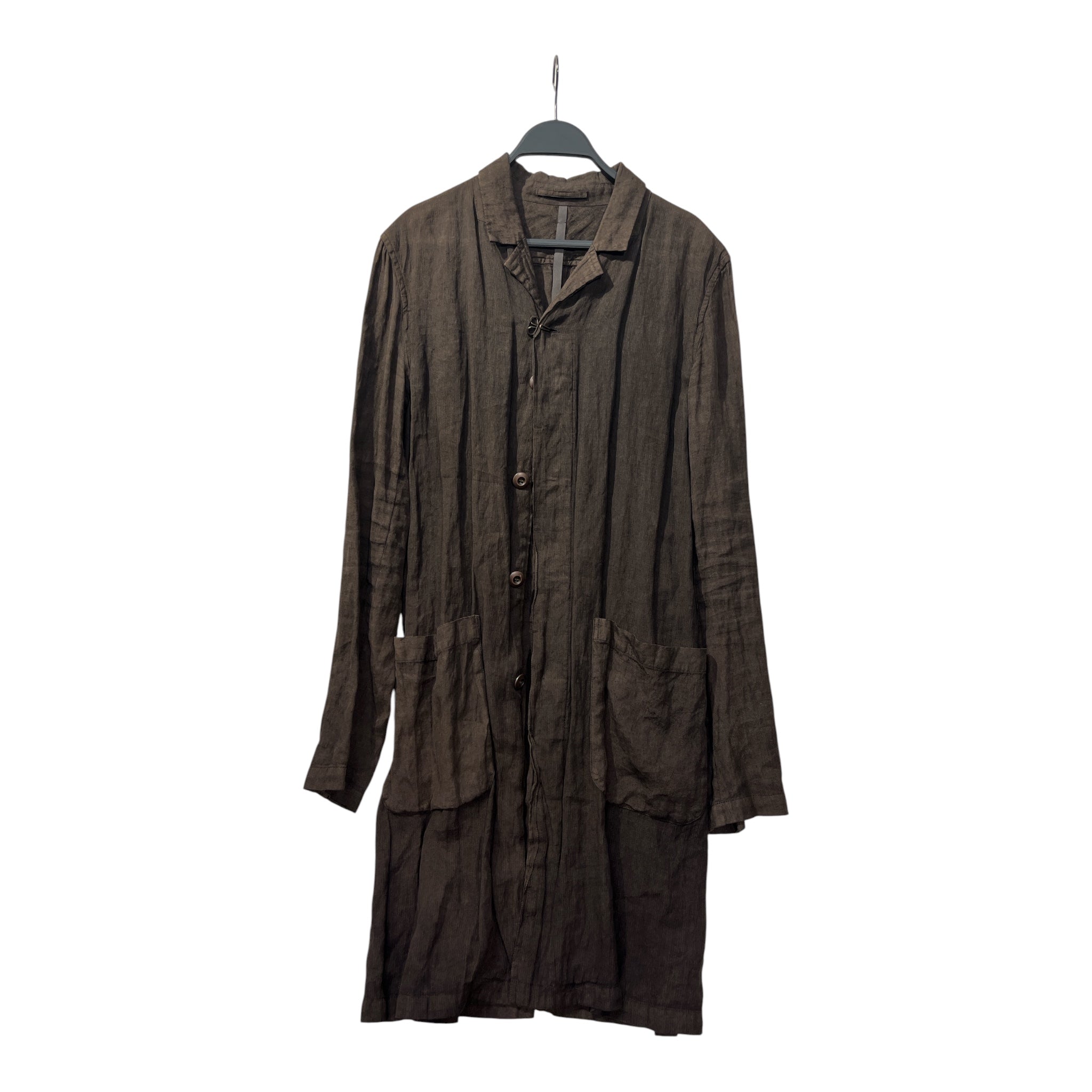 KAZUYUKI KUMAGAI ATTACHMENT/LS Shirt/2/Linen/BRW/BUTTON UP view 1