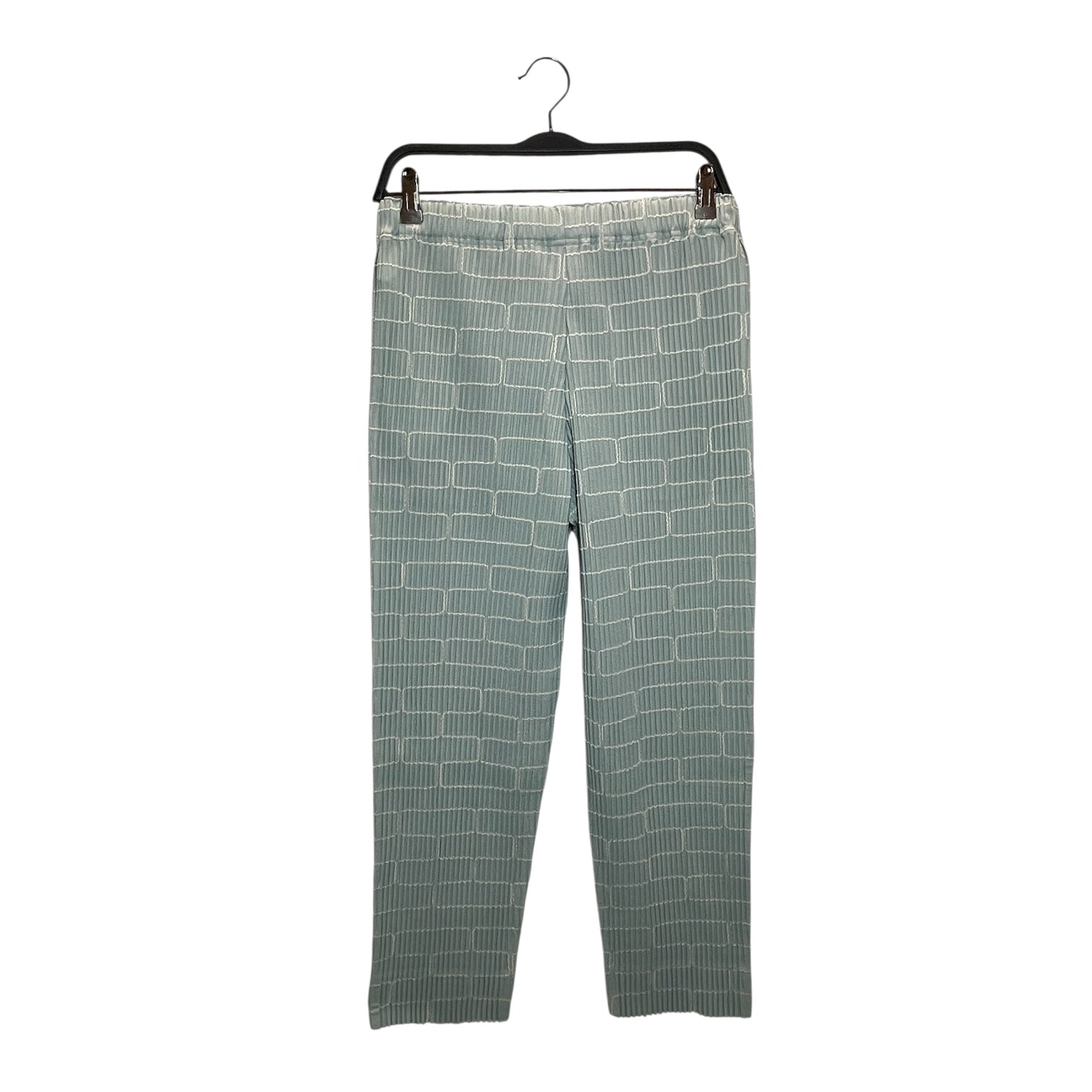HOMME PLISSE ISSEY MIYAKE/Straight Pants/1/Plaid/Polyester/BLU/High-waisted/165 EMBROIDERY PL HP38-JF358 view 2