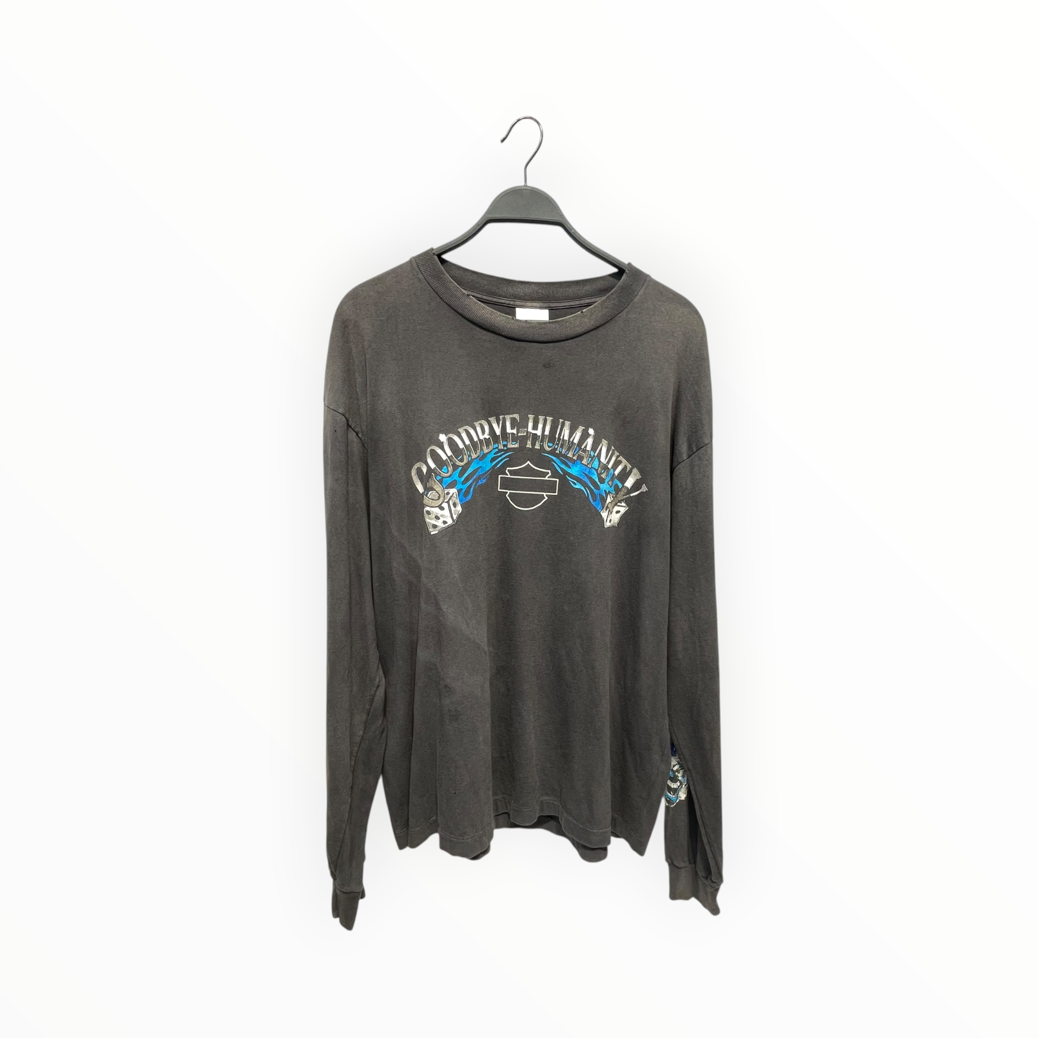 SAINT MICHAEL/LS T-Shirt/XL/Cotton/BLK/"GOODBYE-HUMANITY" view 1