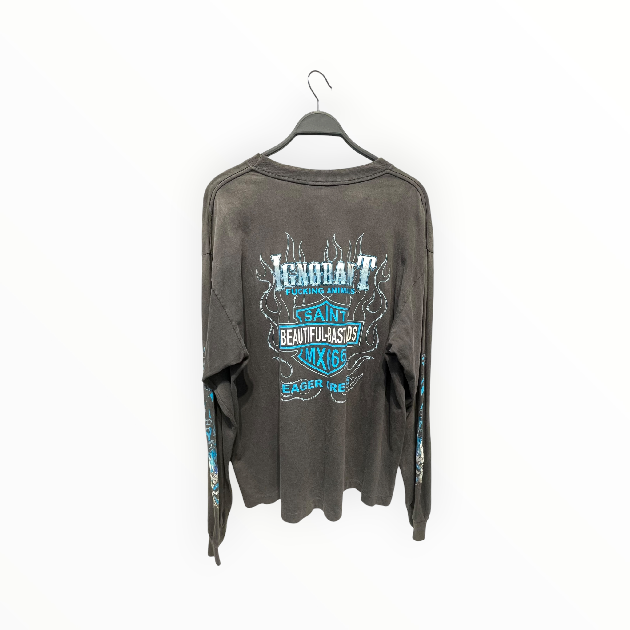 SAINT MICHAEL/LS T-Shirt/XL/Cotton/BLK/"GOODBYE-HUMANITY" view 2