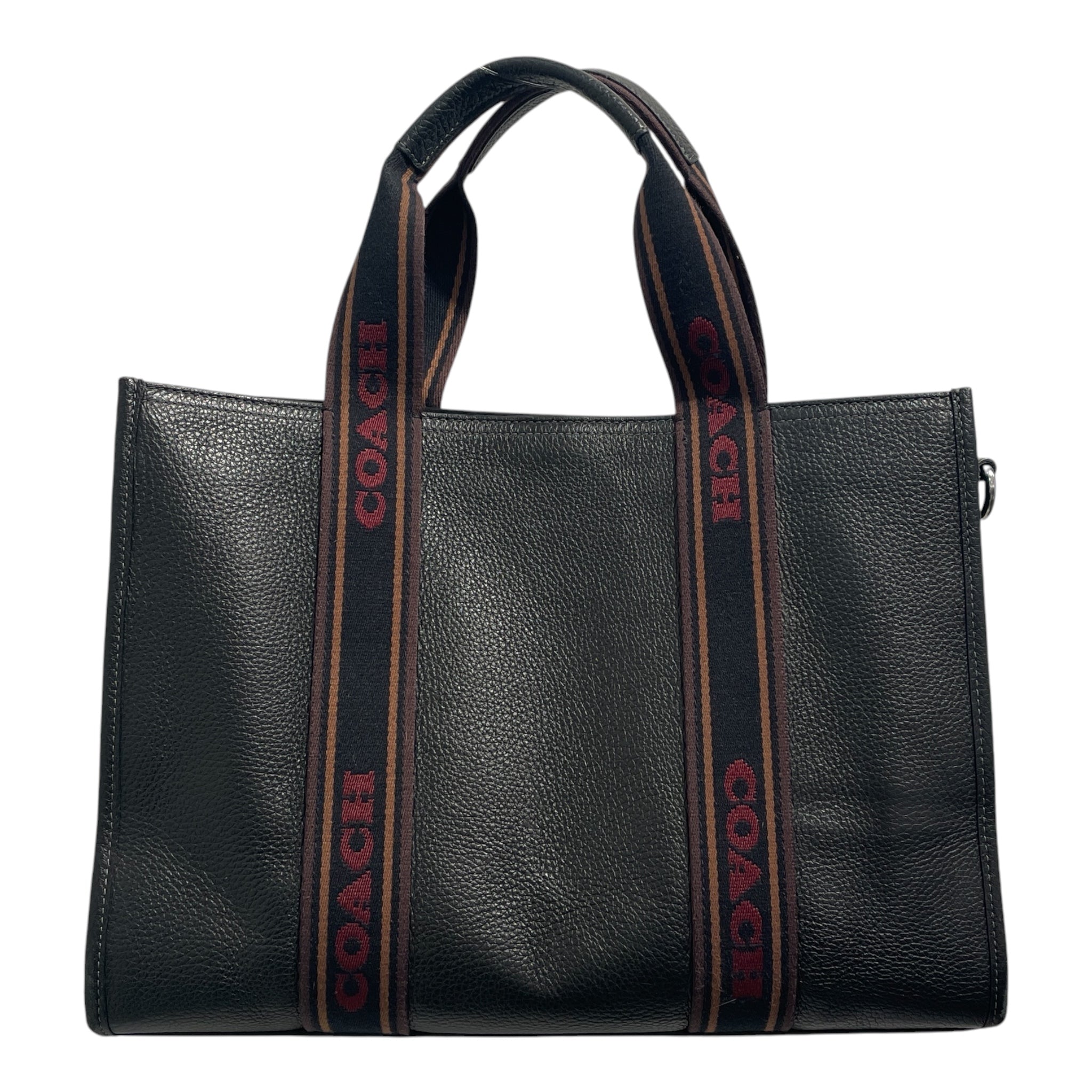 COACH/Hand Bag/Leather/BLK/SMITH TOTE view 2