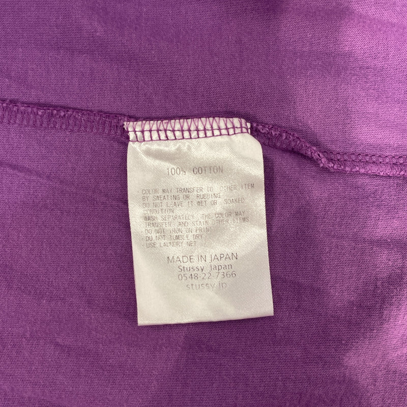 STUSSY/T-Shirt/M/Purple/Cotton/