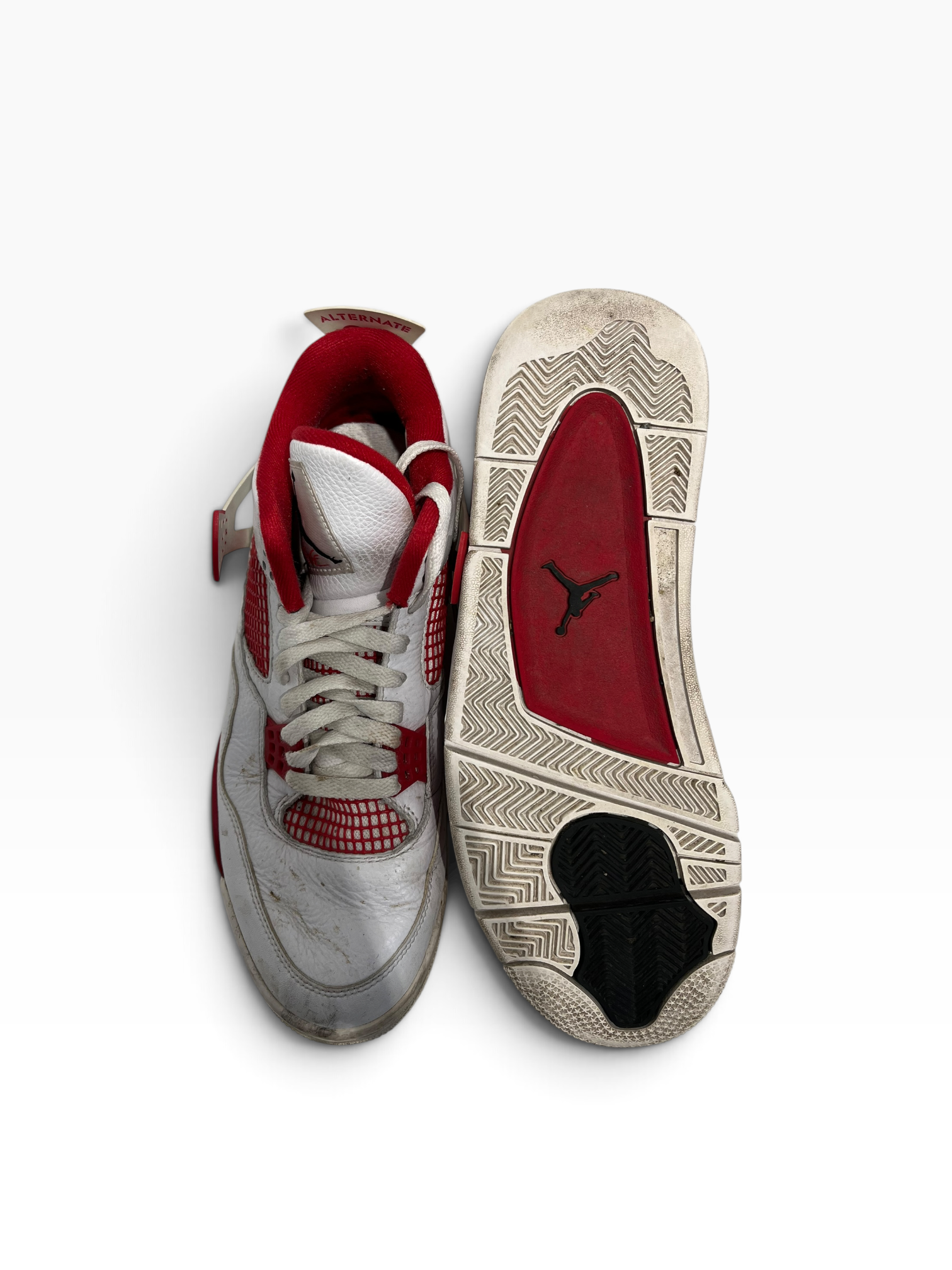 NIKE/AIR JORDAN 4 RETRO/Low-Sneakers/US 11/Leather/WHT/308497-106 view 3