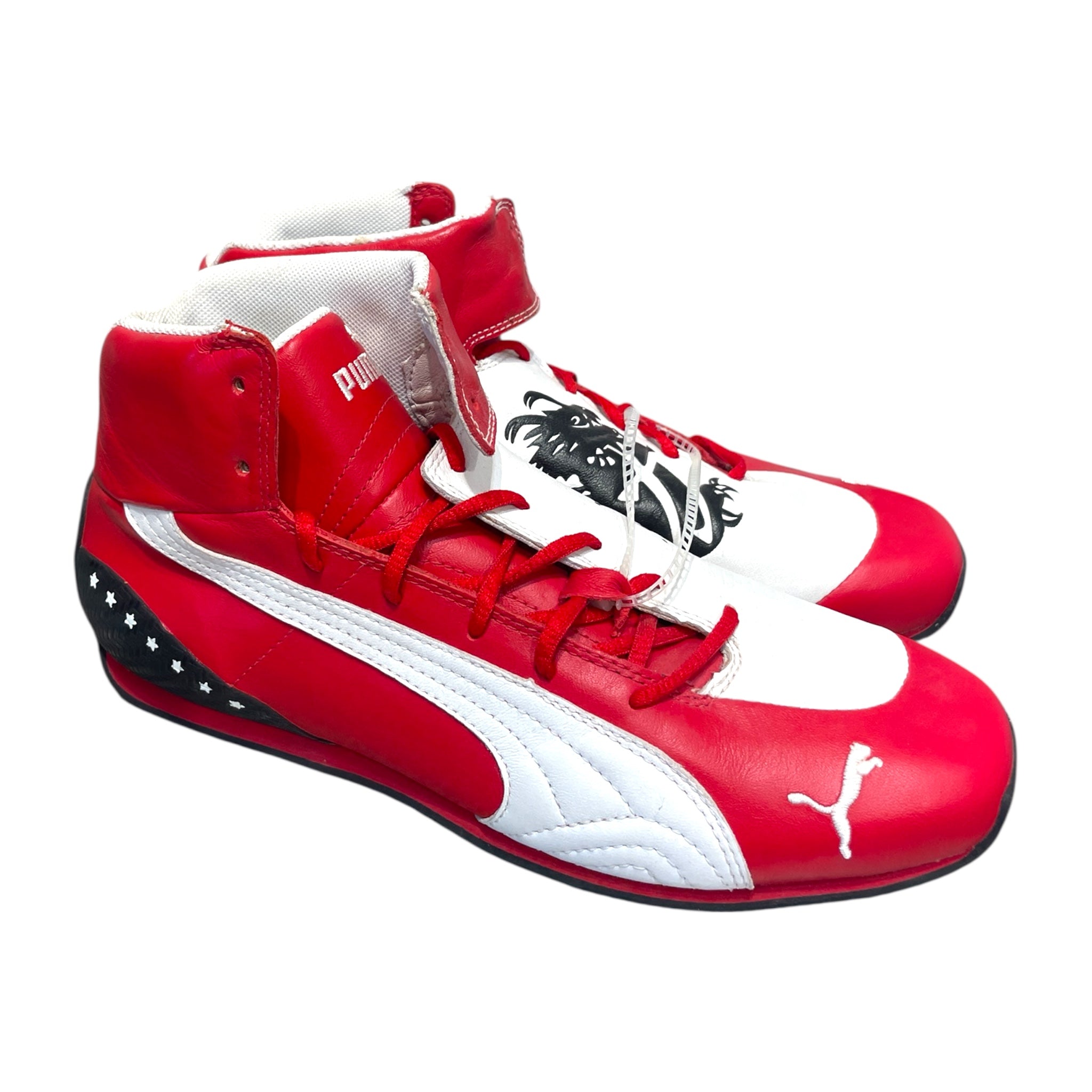 PUMA/Hi-Sneakers/US 8/Stripe/Leather/RED/Ferrari Speedcat view 3