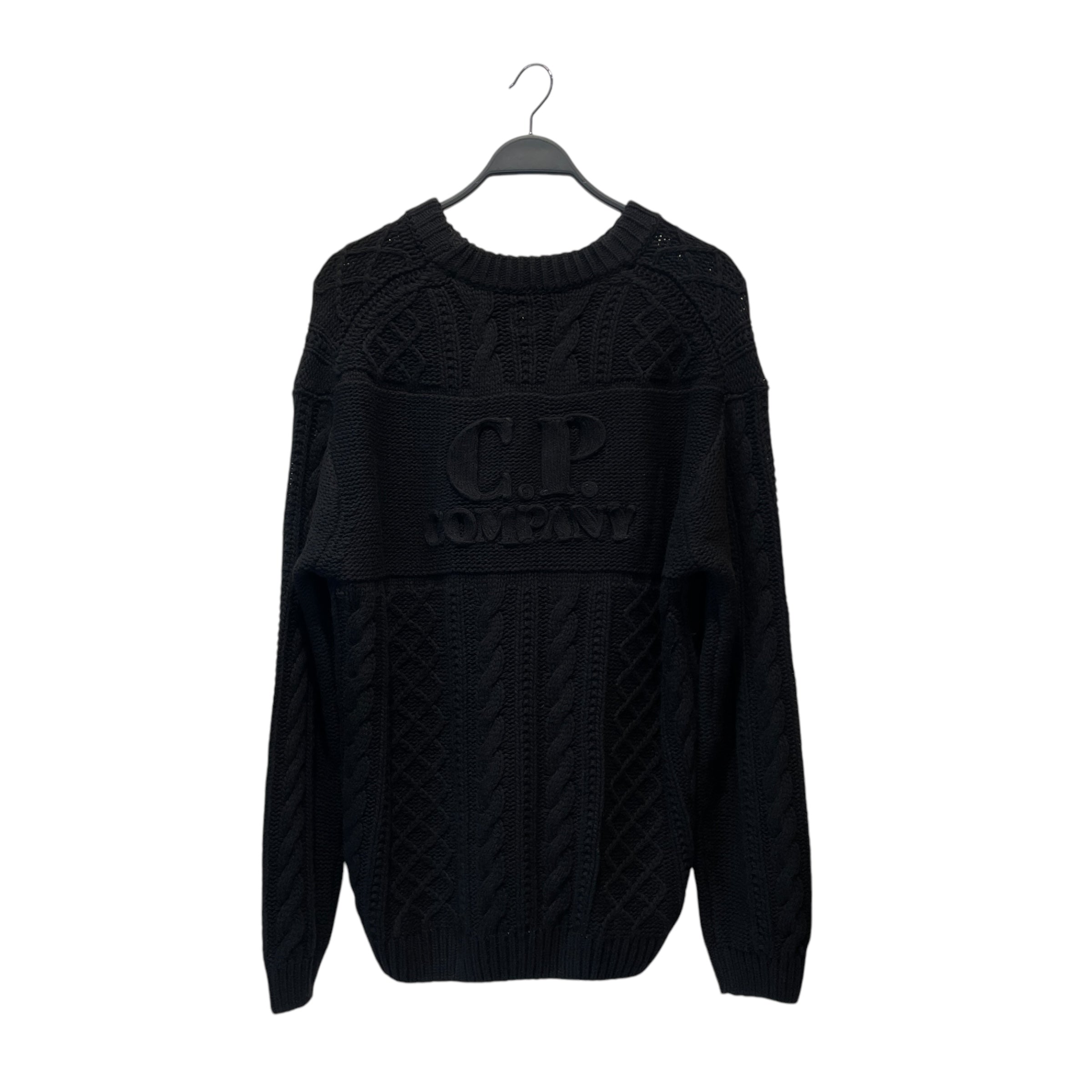 C.P COMPANY/Puffer Jkt/XL/Wool/BLK/BACK KNIT LOGO view 2