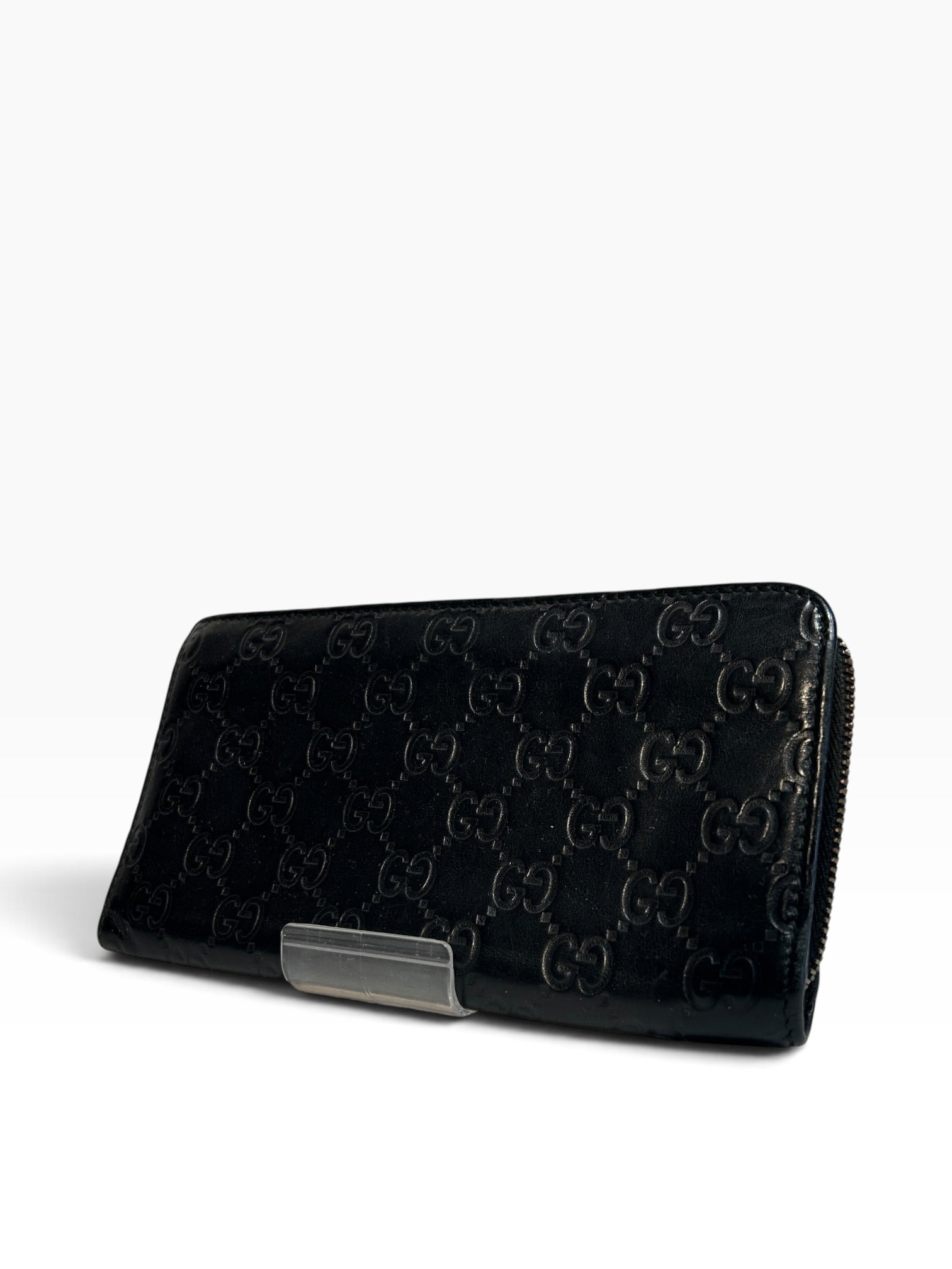 GUCCI/Long Wallet/Leather/BLK/L's/guccisma zip around long view 1