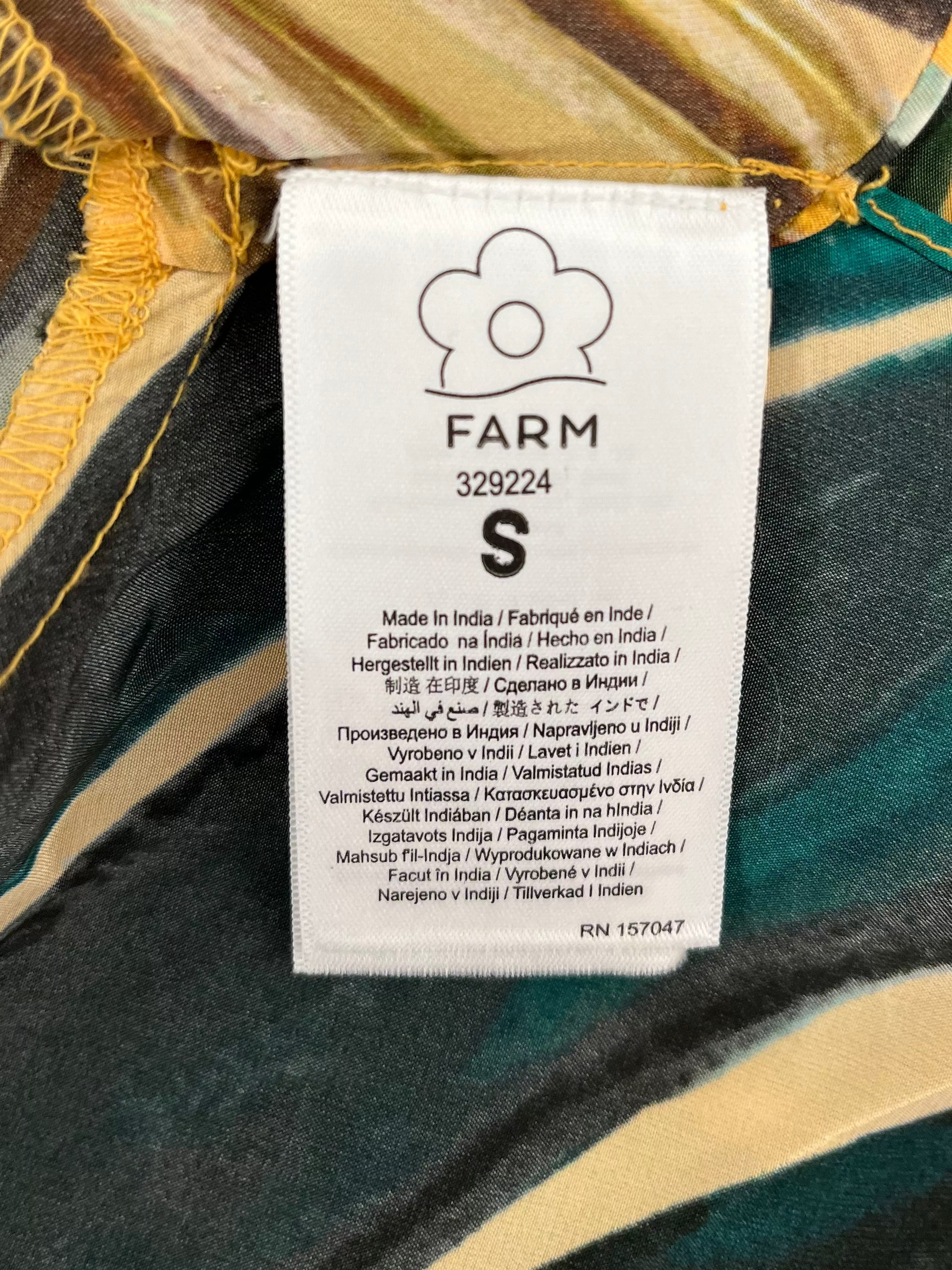 FARM Rio/Suits/S/Floral Pattern/Cotton/YEL/BANANA YELLOW KIMONO view 4