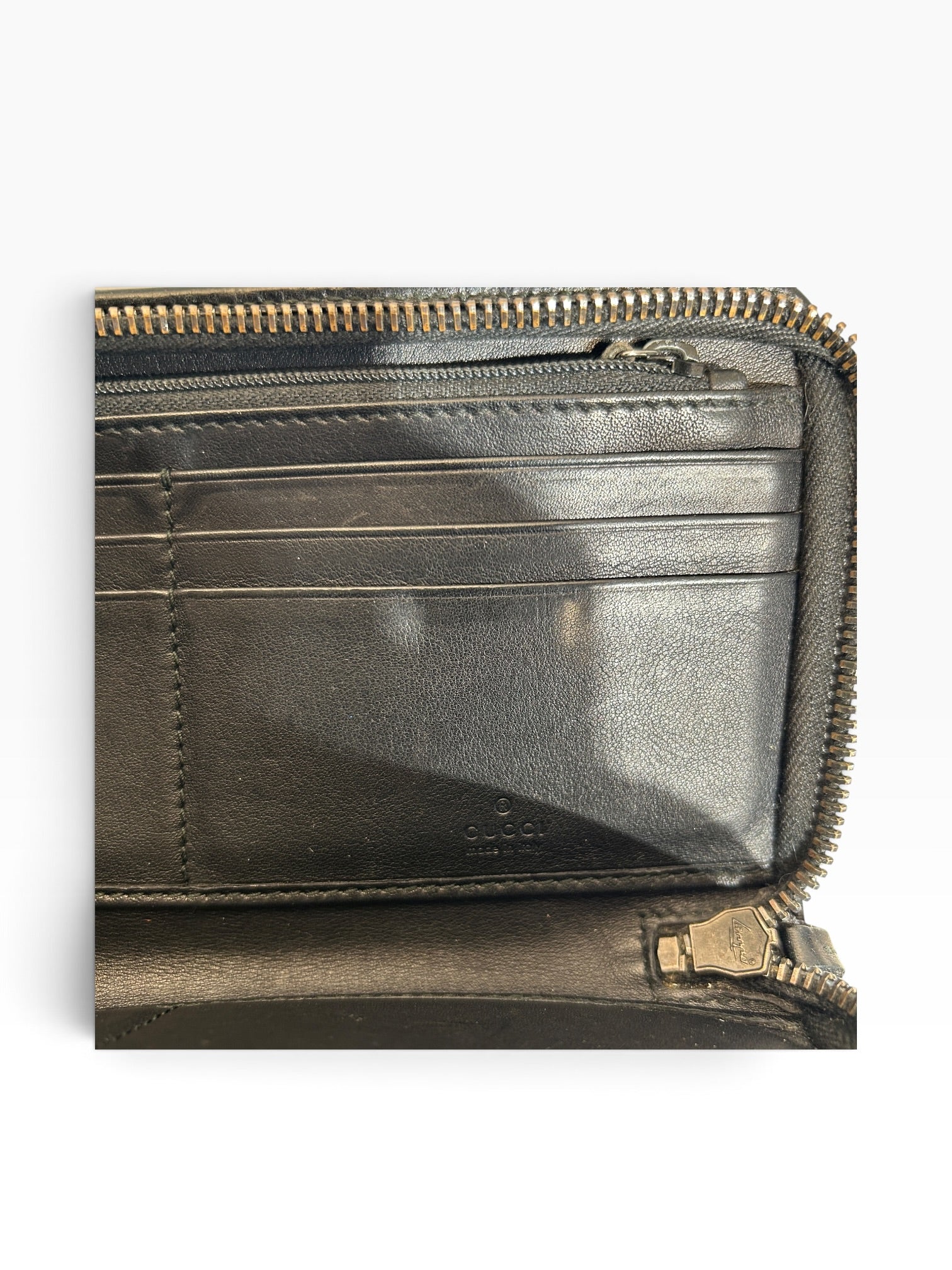 GUCCI/Long Wallet/Leather/BLK/L's/guccisma zip around long view 3
