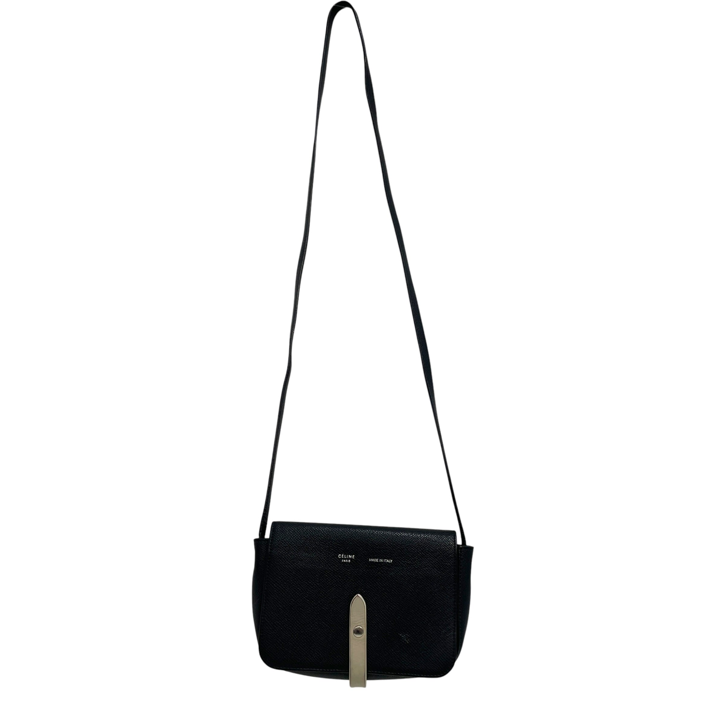 CELINE/Clutch Bag/Leather/BLK/Calfskin Strap Clutch Phoebe view 2
