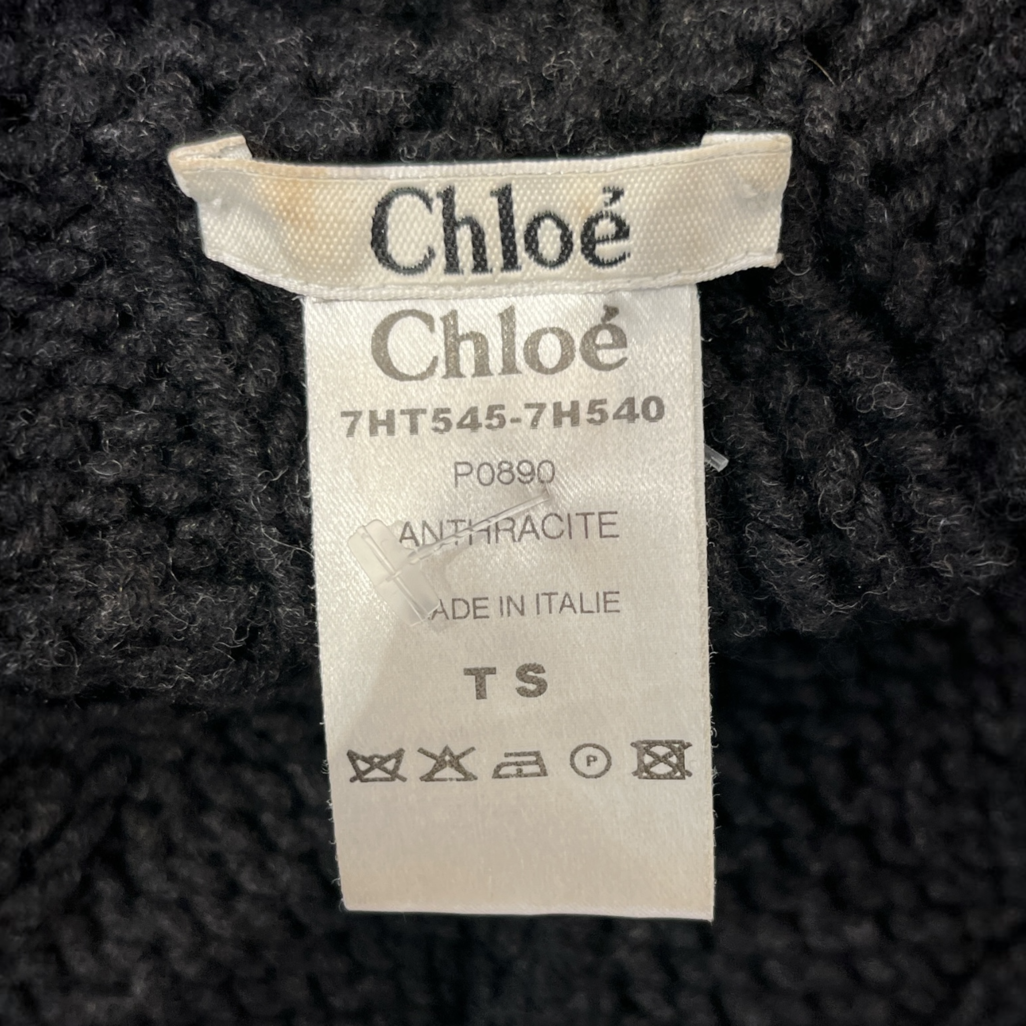 Chloe/Heavy Sweater/S/Wool/BLK/CABLE KNIT SLEEVELESS view 3