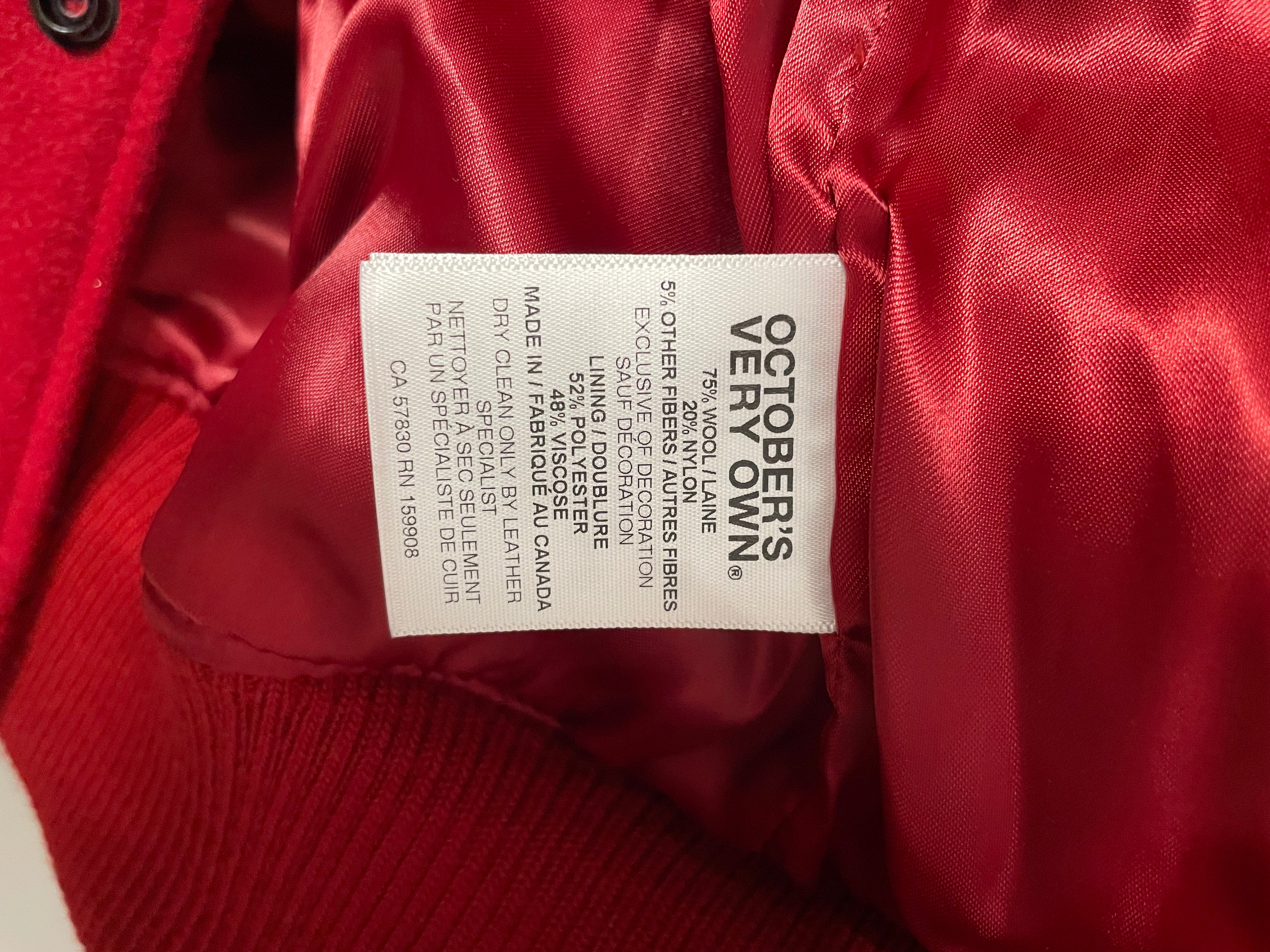 OCTOBERS VERY OWN(OVO)/NBA/Souvenir Jkt/XXL/Wool/RED/MIAMI HEAT view 4