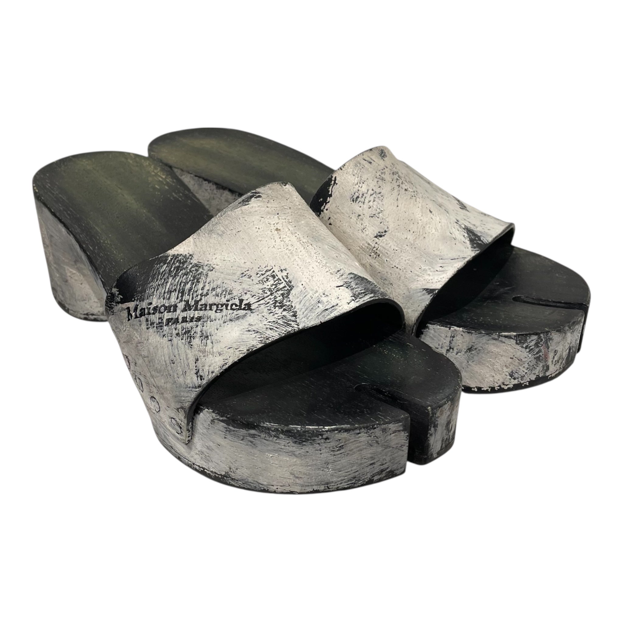 Maison Margiela/Sandals/EU 38/WHT/PAINTED TABI HEELED SANDALS view 1