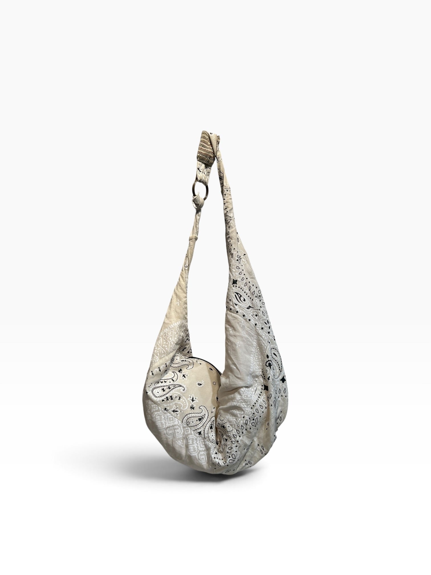 KAPITAL/Cross Body Bag/Paisley/Cotton/WHT/snufkin bandana bag view 1
