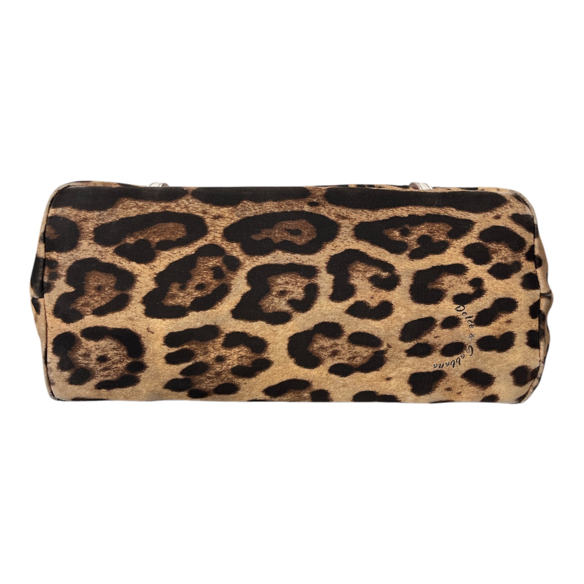 DOLCE&GABBANA/Tote Bag/Leopard/BRW/WHITE OVAL LOGO view 3