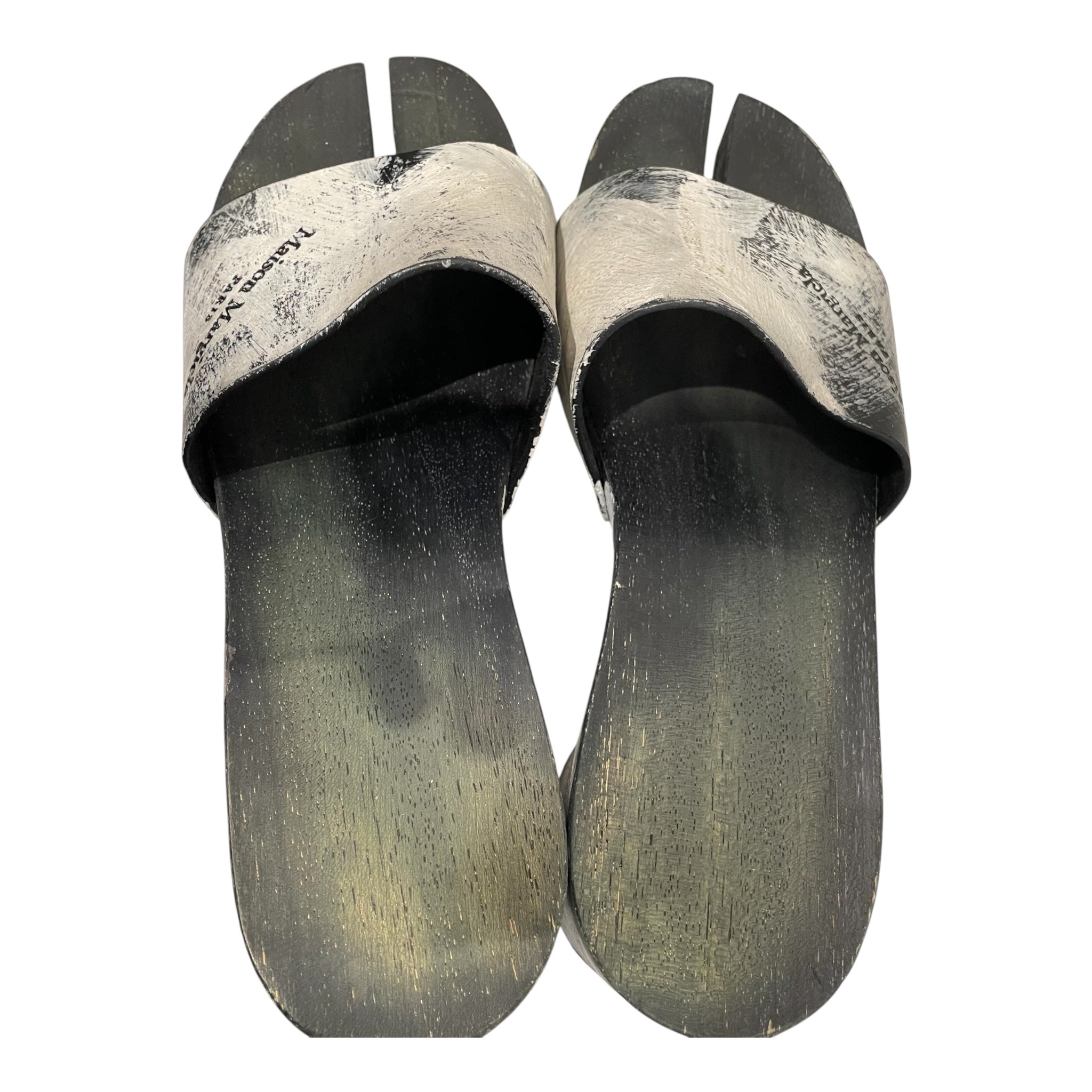 Maison Margiela/Sandals/EU 38/WHT/PAINTED TABI HEELED SANDALS view 3