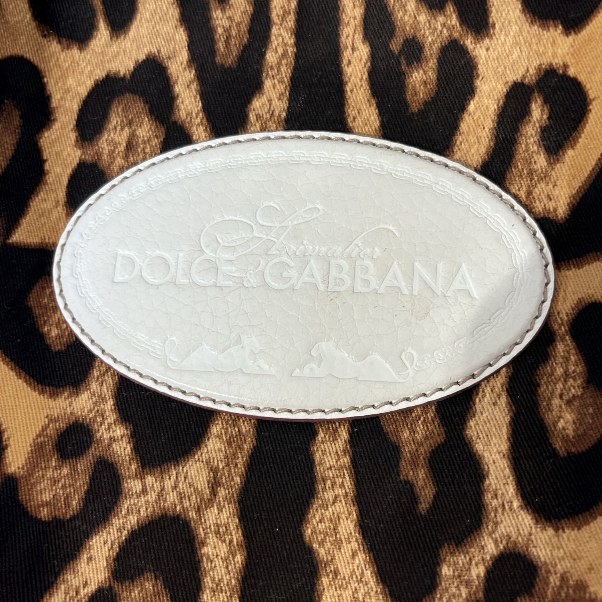 DOLCE&GABBANA/Tote Bag/Leopard/BRW/WHITE OVAL LOGO view 6