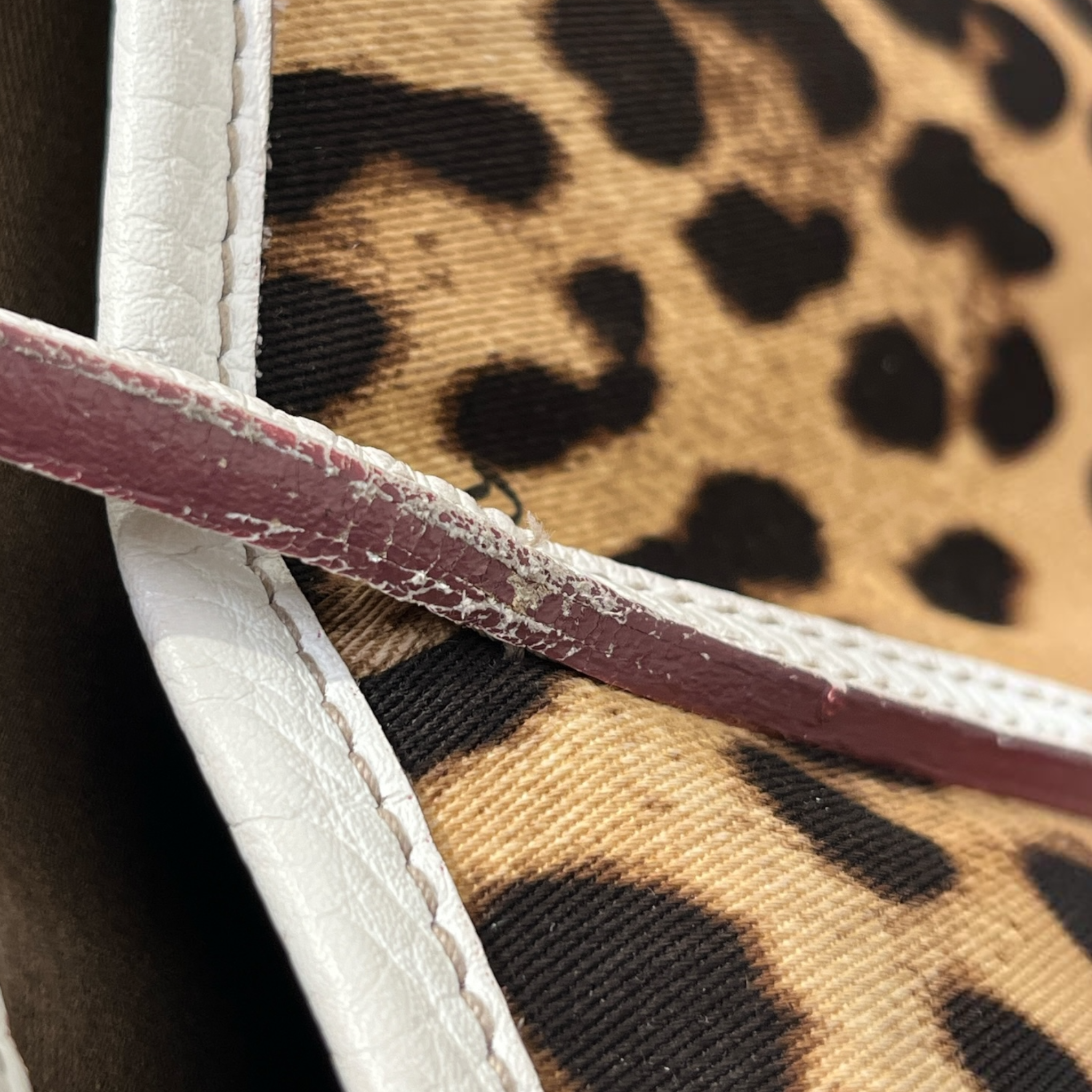 DOLCE&GABBANA/Tote Bag/Leopard/BRW/WHITE OVAL LOGO view 7